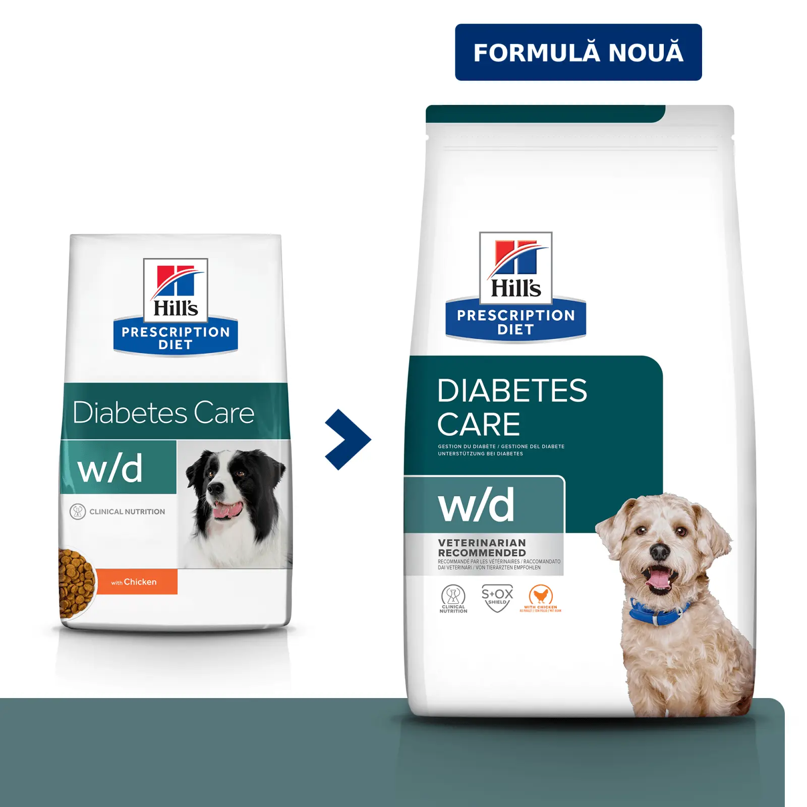 HILL'S Prescription Diet w/d Diabetes Care, Pui, dieta veterinara caini, hrana uscata, afectiuni metabolice (diabet) HILL'S Prescription Diet w/d Diabetes Care, Pui, dieta veterinara caini, hrana uscata, metabolism ( obezitate si diabet), 4kg - Image 4