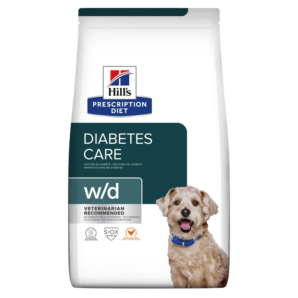 HILL'S Prescription Diet w/d Diabetes Care, Pui, dieta veterinara caini, hrana uscata, afectiuni metabolice (diabet) HILL'S Prescription Diet w/d Diabetes Care, Pui, dieta veterinara caini, hrana uscata, metabolism (obezitate si diabet), 1.5kg - Image 6
