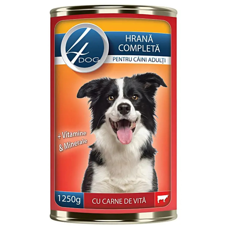 4Dog Conserva cu Carne de Vita, 1250 g - Image 2