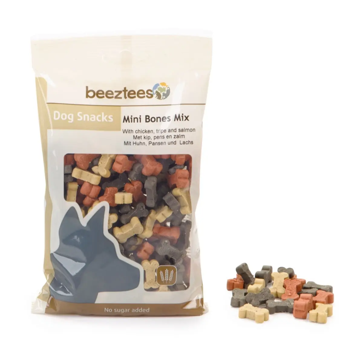 BEEZTEES Snack Mini Oase Mix, recompense caini, cu Pui si Somon, 150g