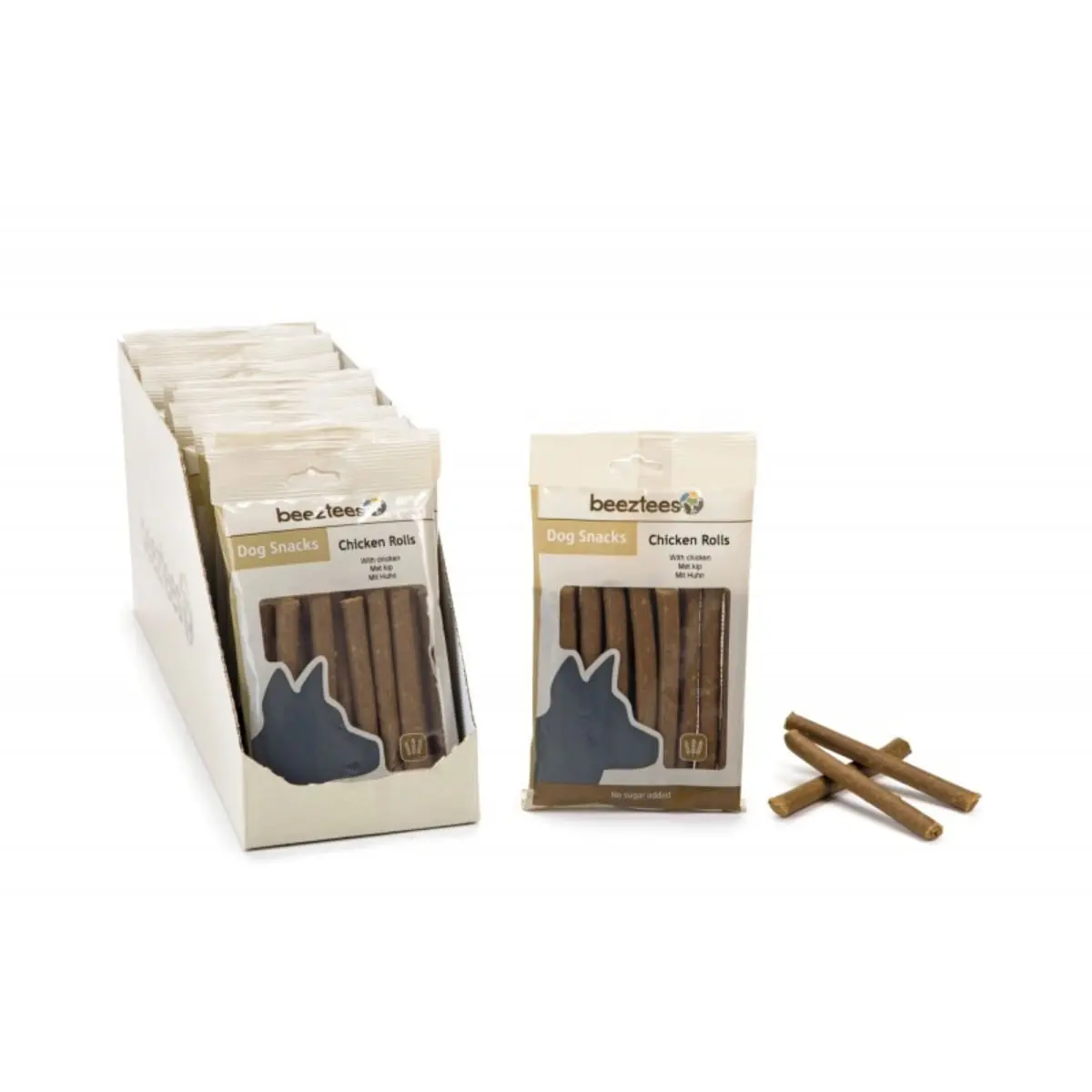 BEEZTEES Snack Rulouri, recompense caini, cu Pui, 150g - Image 3