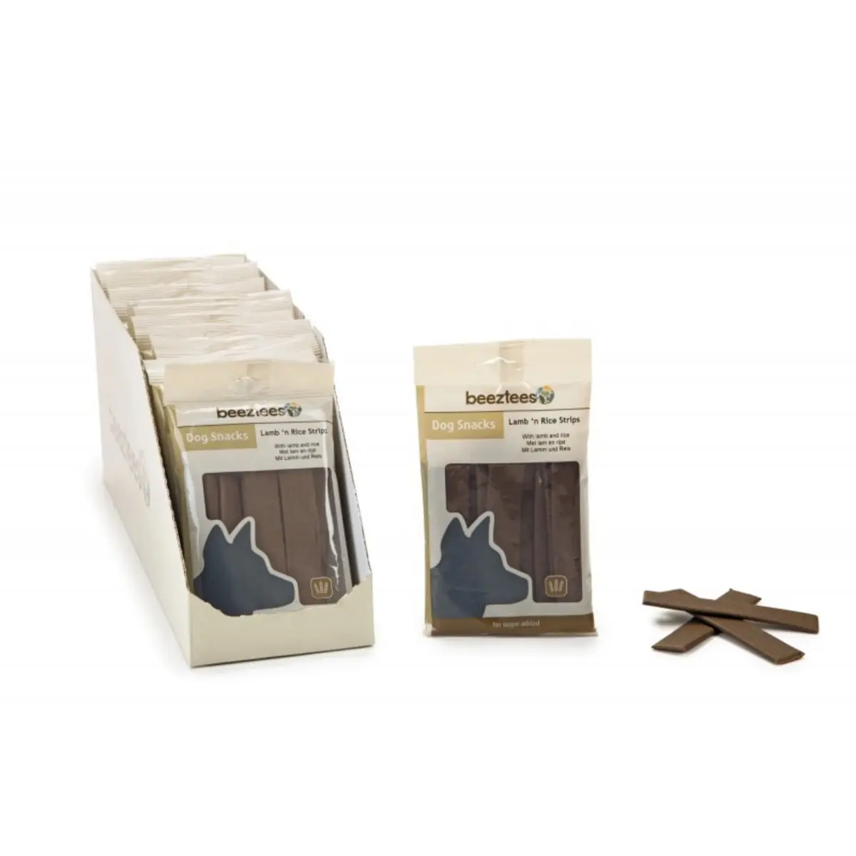 BEEZTEES Snack Strips, recompense caini, cy Miel si Orez, 150g - Image 4