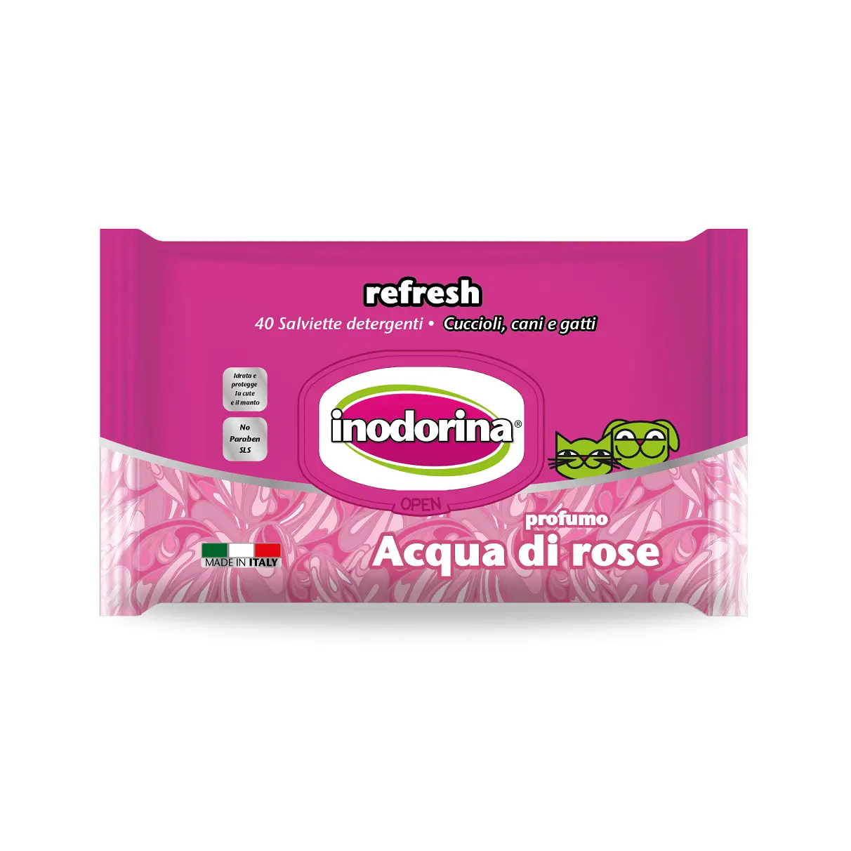 Servetele Inodorina Refresh Rose Water, 40 Buc - Image 2