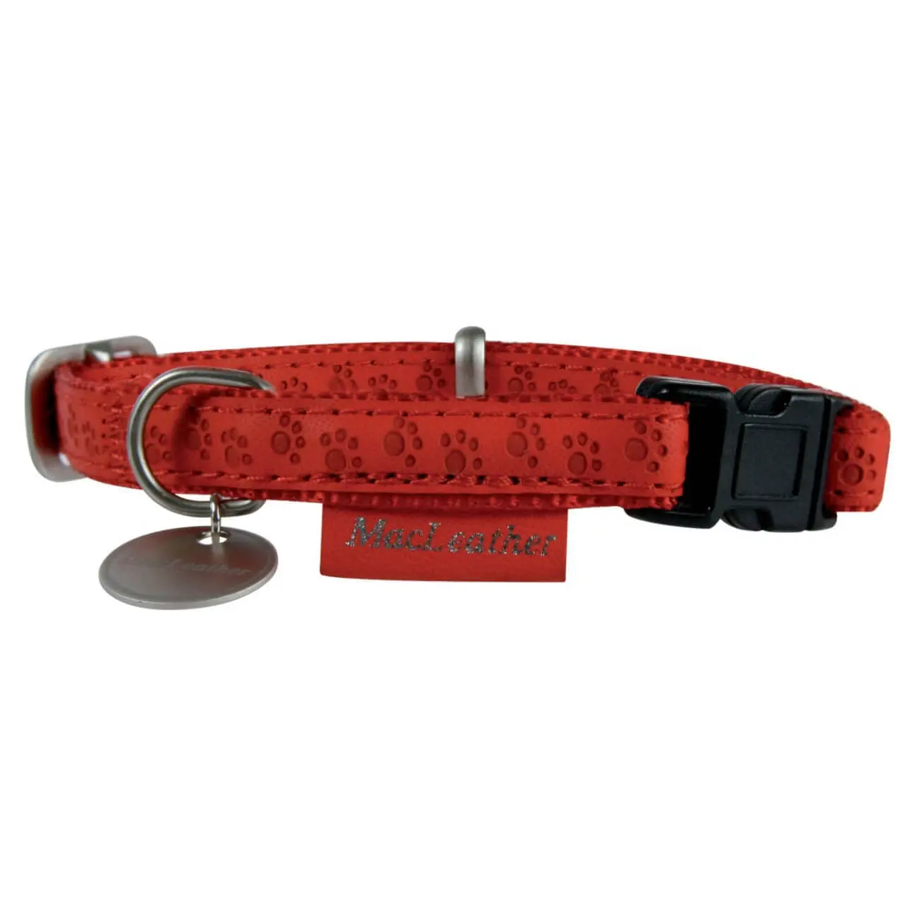 Zgarda Pentru Caini Macleather Rosu 15mm - Image 2