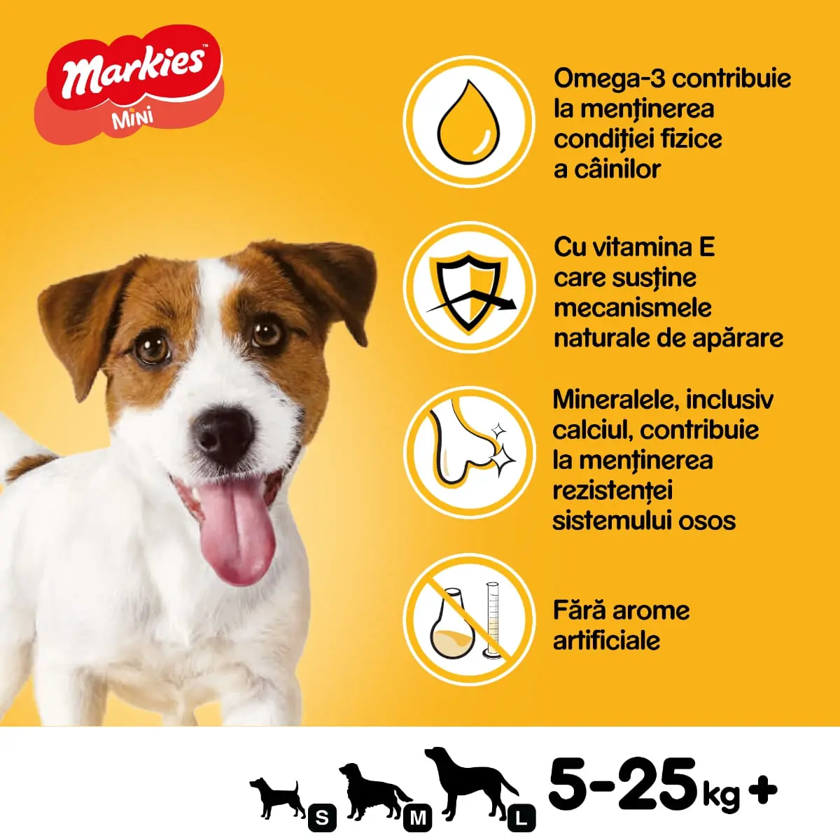 PEDIGREE Markies Minis, recompense caini, biscuiti, aroma de maduva, 500g - Image 3