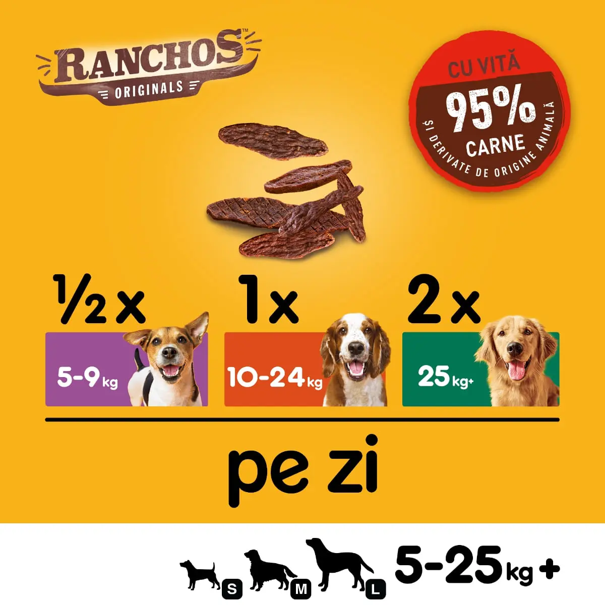 PEDIGREE Ranchos, recompense caini, fasii uscate, Vita, 70g - Image 4
