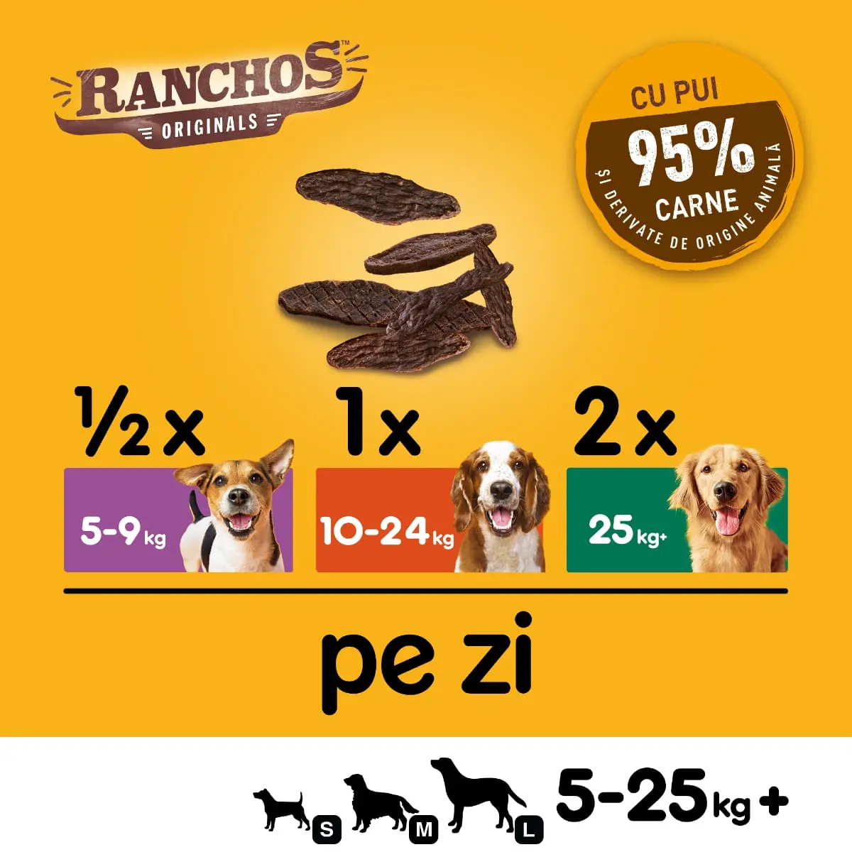 PEDIGREE Ranchos, recompense caini, fasii uscate, Pui, 70g - Image 2