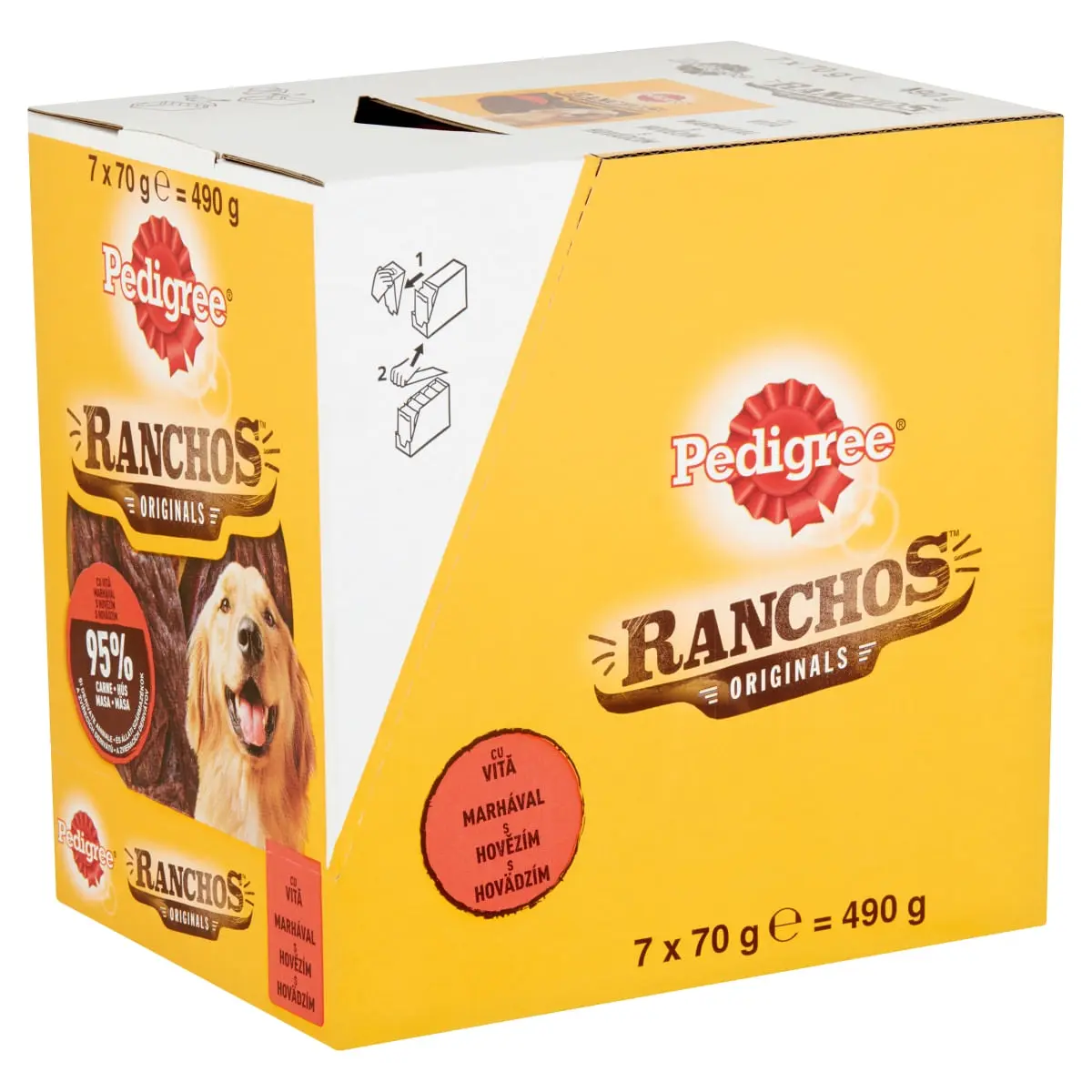 PEDIGREE Ranchos, recompense caini, fasii uscate, Vita, 70g - Image 7