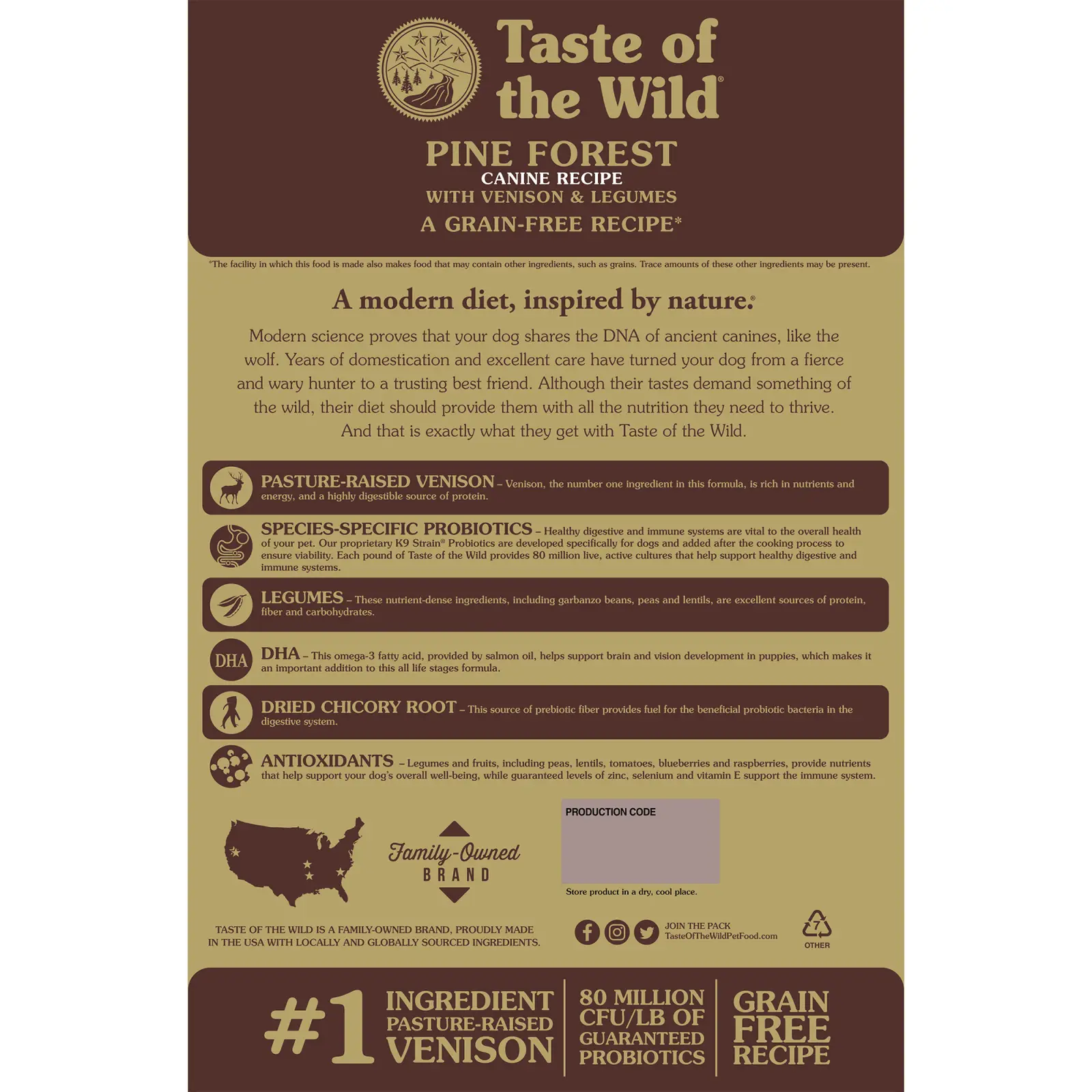 TASTE OF THE WILD Pine Forest, Vanat si Miel, hrana uscata fara cereale caini, 12.2kg - Image 4