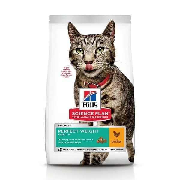 HILL'S SCIENCE PLAN Perfect Weight, Pui, hrana uscata pisici, managementul greutatii, 2.5 Kg - Image 2