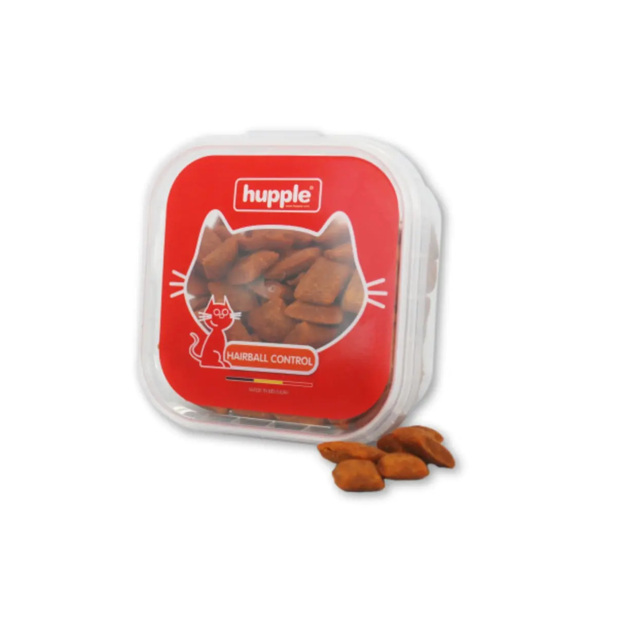 HUPPLE Hairball Control, Carne, cutie recompense pisici, limitarea ghemurilor de blana, 60g