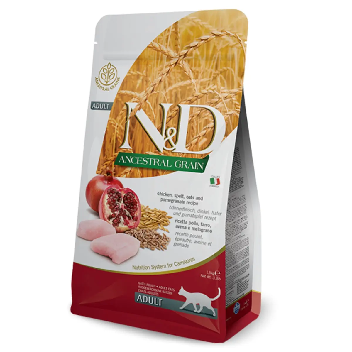 N&D Ancestral Grain, Pui si Rodie, hrana uscata continut redus cereale pisici, 10kg - Image 2