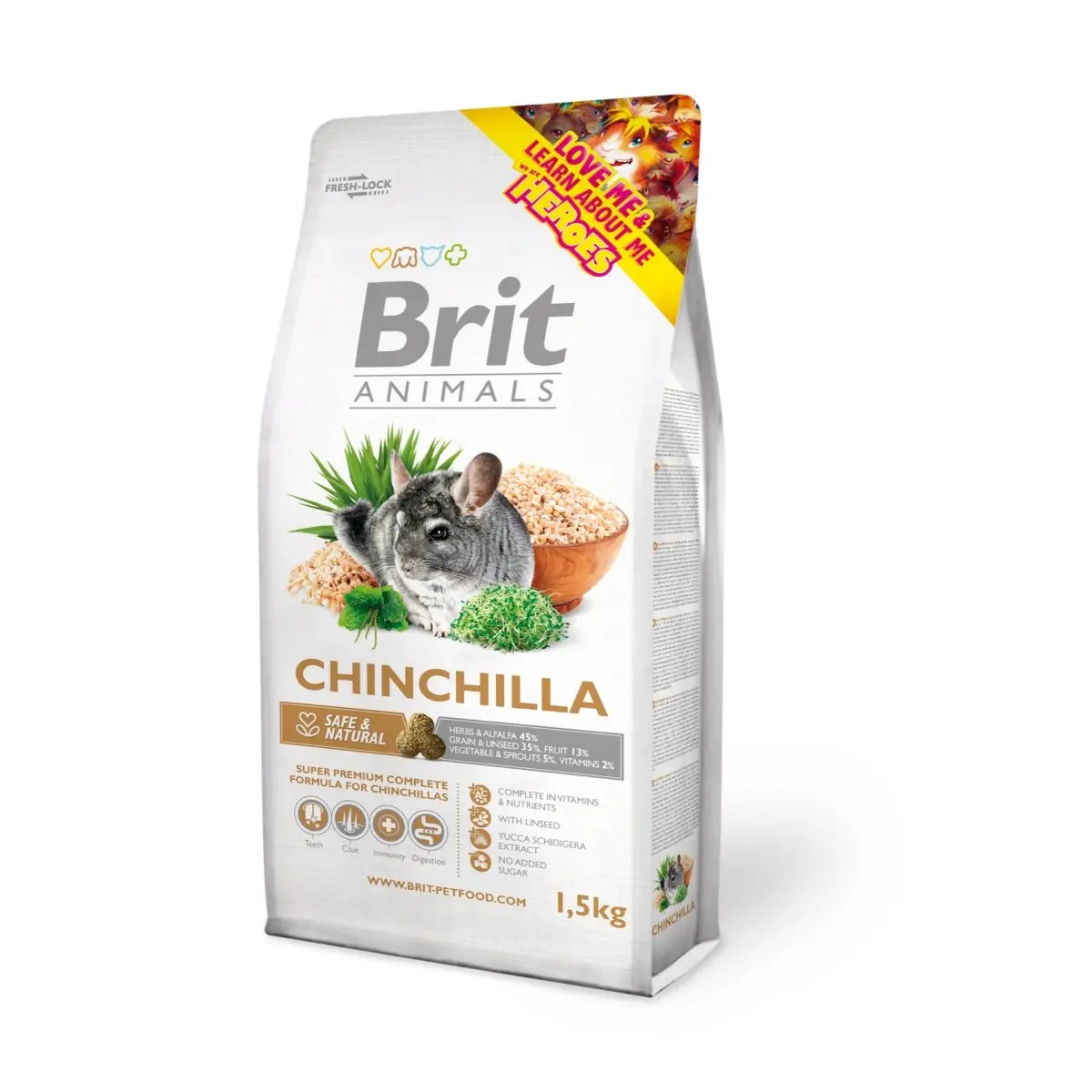 BRIT Premium, Lucerna si Grau, hrana uscata chinchilla, 300g