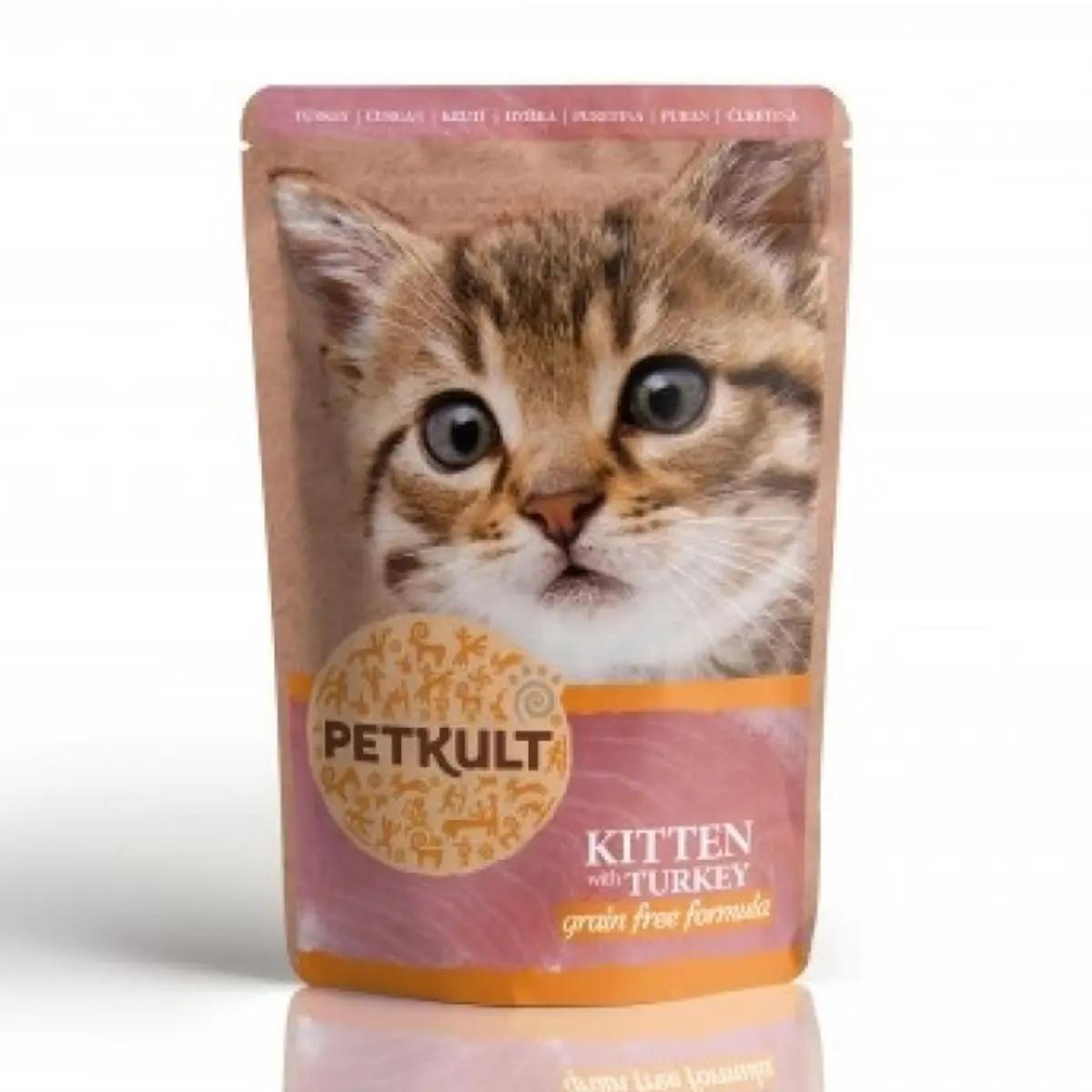PETKULT Kitten, Curcan, hrana umeda fara cereale pisici junior PETKULT Kitten, Curcan, plic hrana umeda fara cereale pisici junior, 100g
