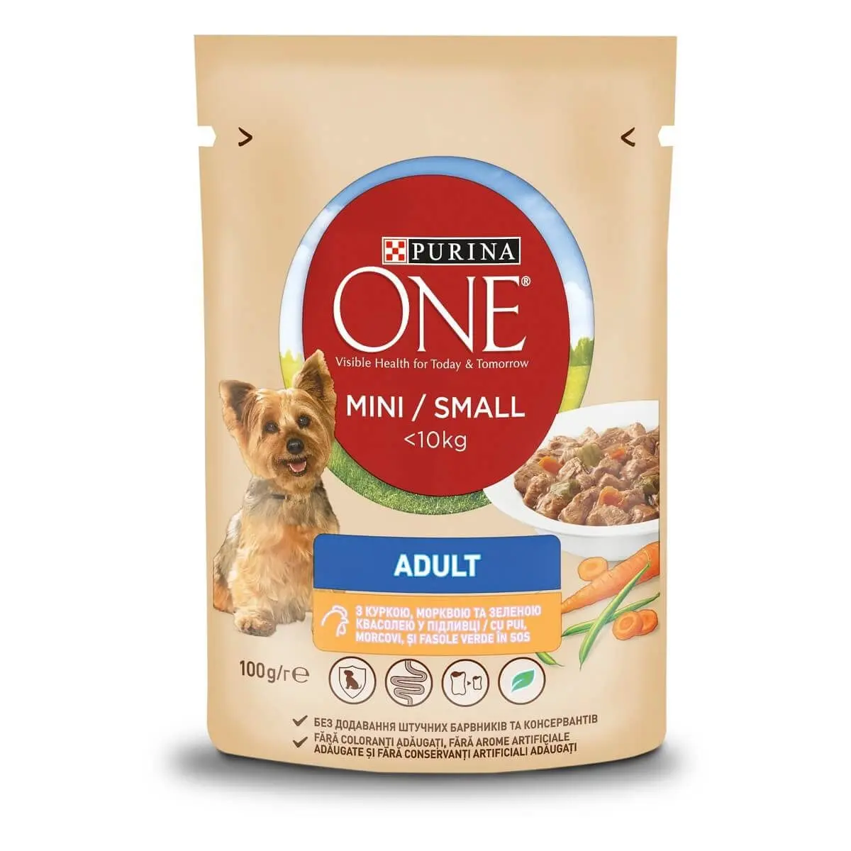 PURINA One Mini Adult, Pui cu Morcov, hrana umeda caini, (in sos) PURINA One Mini Adult, Pui cu Morcov, plic hrana umeda caini, (in sos), 85g - Image 3