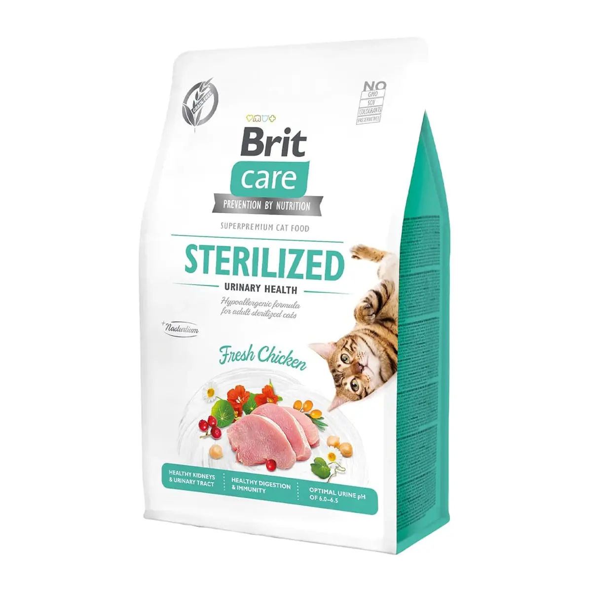 BRIT Care Sterilized Urinary Health, Pui, hrana uscata fara cereale pisici sterilizate, sensibilitati urinare, 400g - Image 2