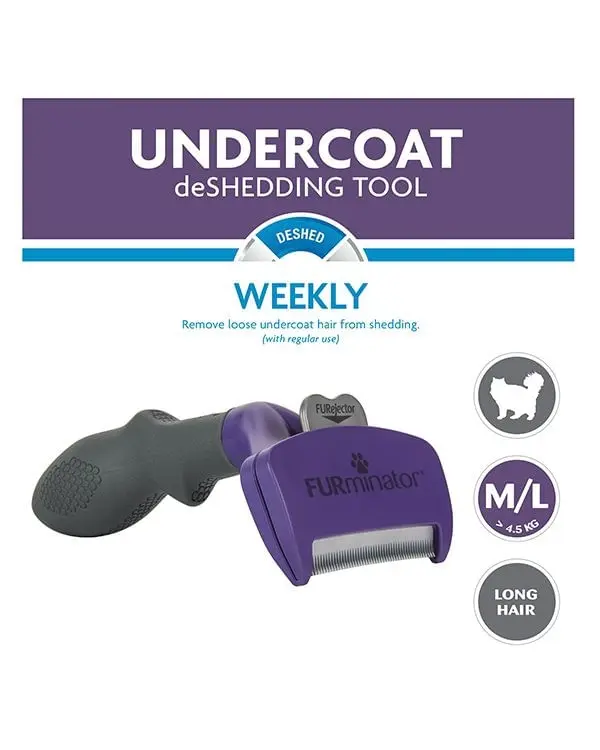 FURMINATOR, perie pisici, par lung, anti-naparlire, metal FURMINATOR, M-L, perie pisici, par lung, anti-naparlire, metal - Image 9