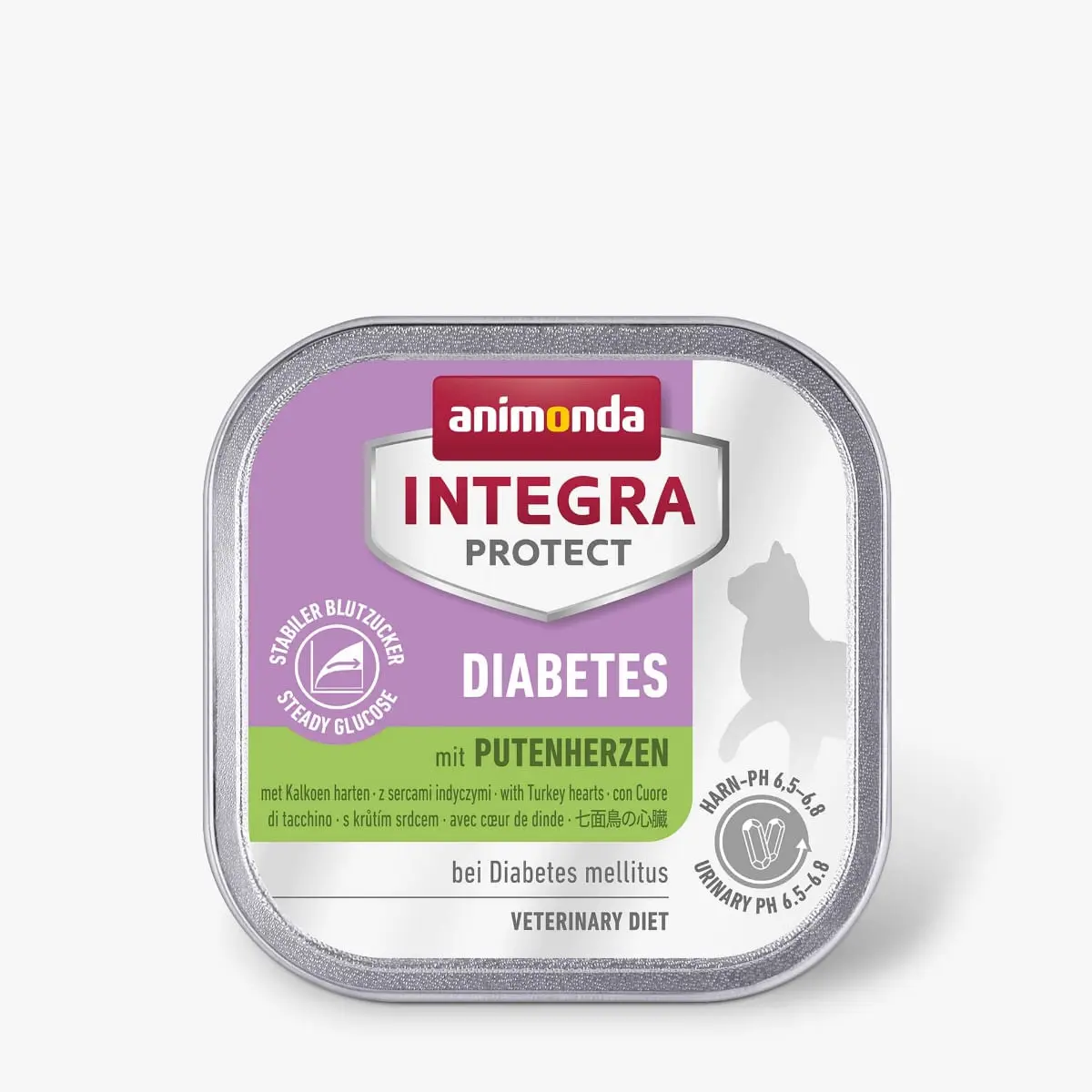 INTEGRA PROTECT Diabetes, Inimi de Curcan, dieta veterinara, tavita hrana umeda fara cereale pisici, diabet, (in aspic), 100g - Image 2