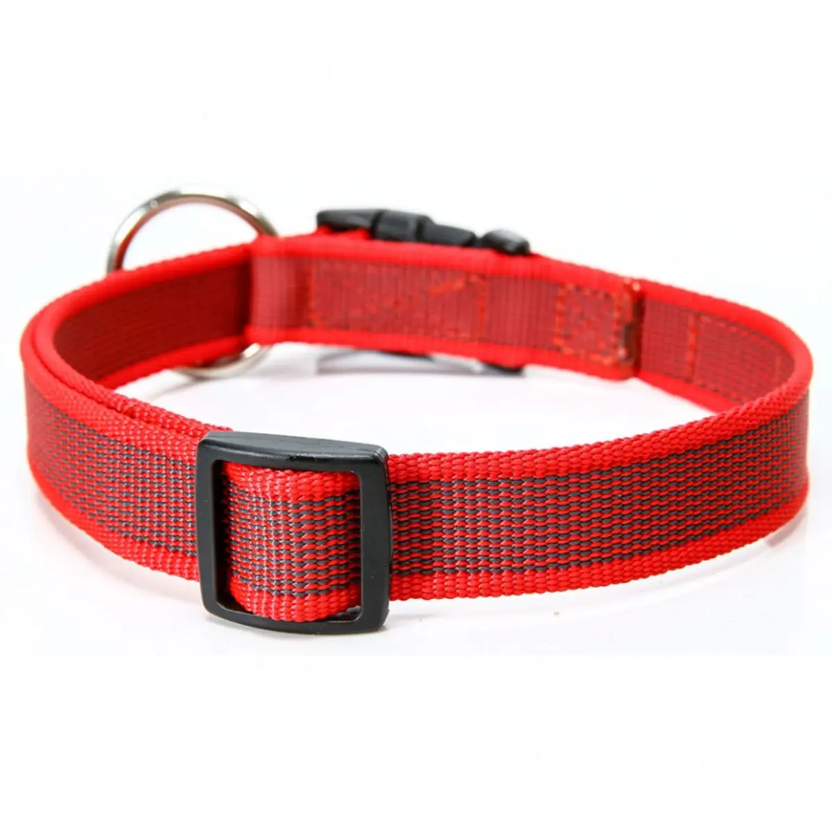 JULIUS-K9 Color & Gray, zgarda ajustabila cu maner caini, nylon, 25mm x 39-45cm, rosu - Image 4