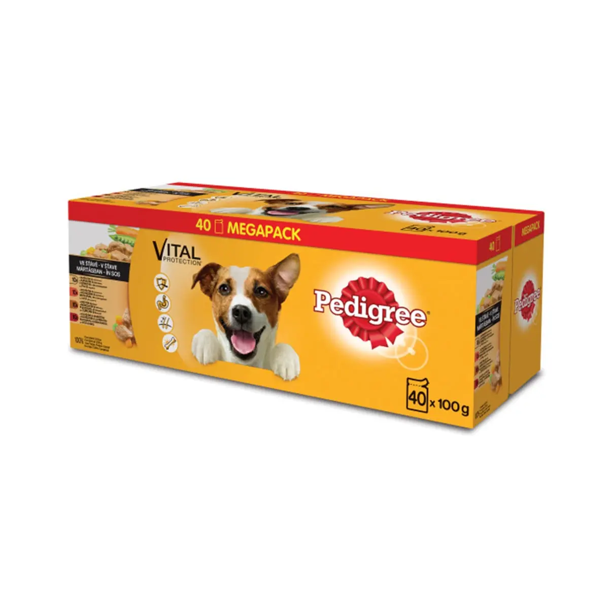 PEDIGREE Vital Protection, pachet mixt, plic hrana umeda caini, 40 x 100g