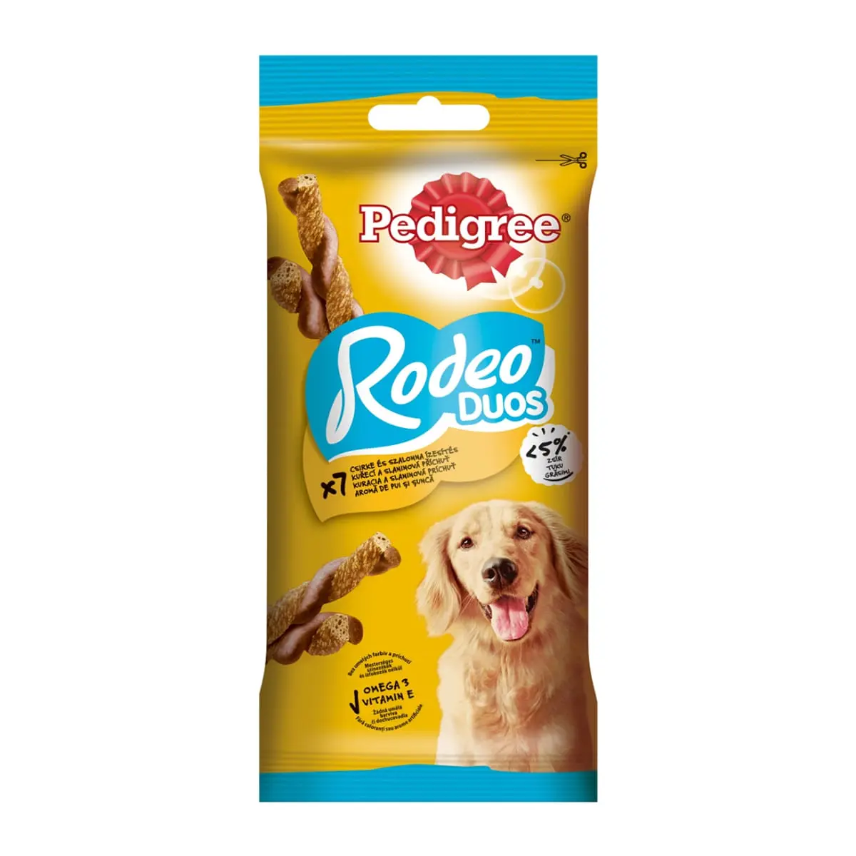 PEDIGREE Rodeo Duos, recompense caini, batoane, Pui si Bacon, 7buc - Image 5