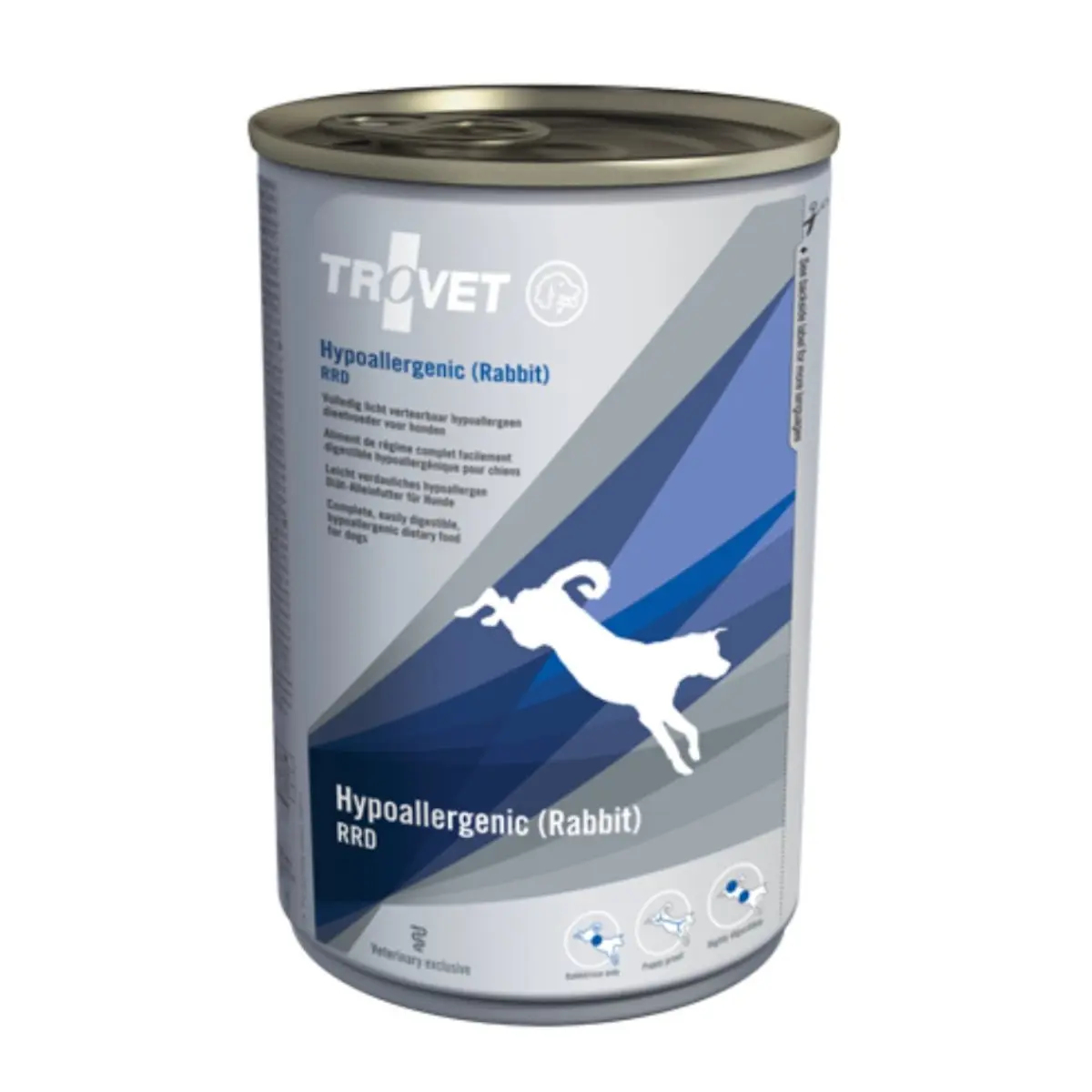 TROVET Dog Hypoallergenic RRD, Iepure, dieta veterinara caini, conserva hrana umeda, afectiuni digestive si dermatologice, (pate), 400g - Image 2