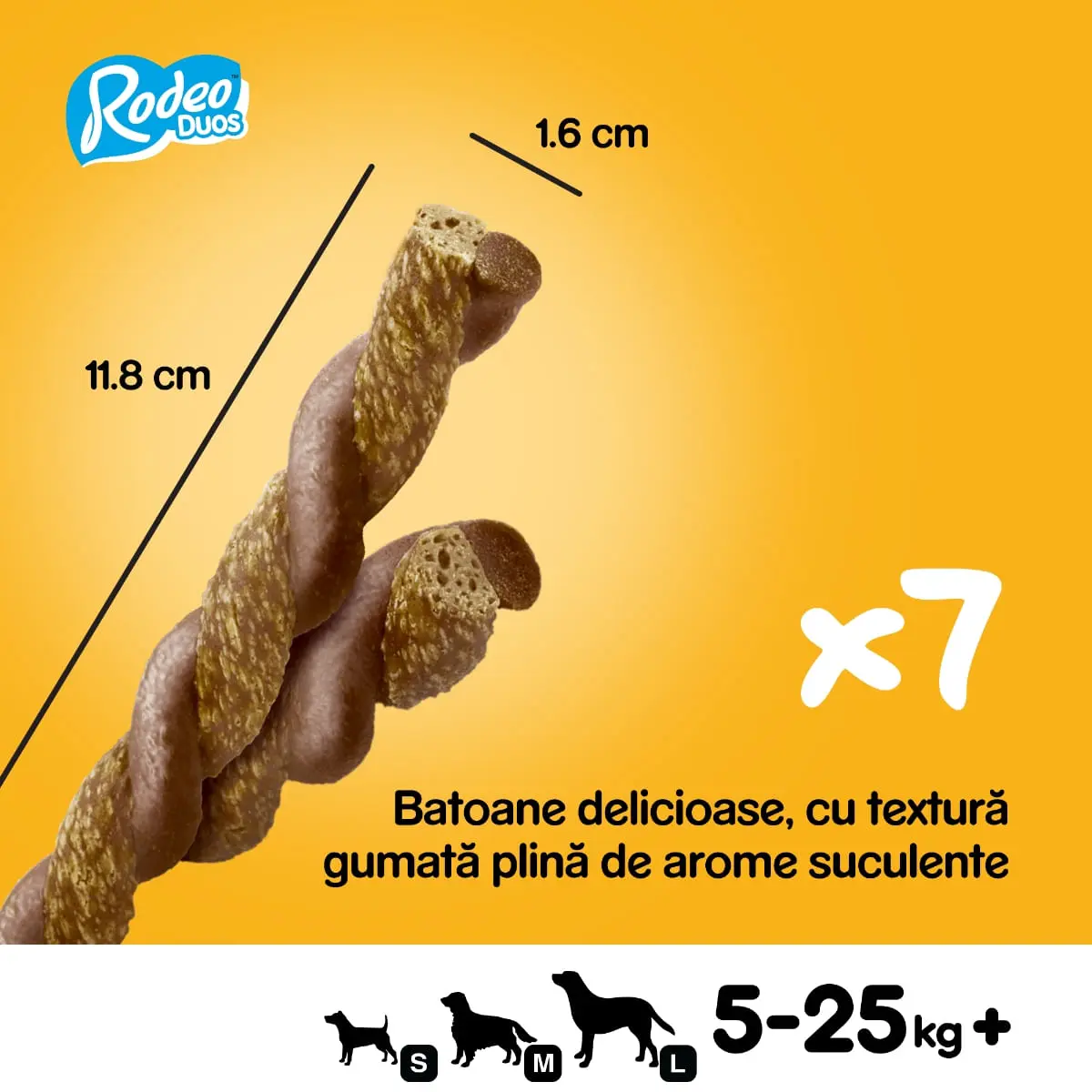 PEDIGREE Rodeo Duos, recompense caini, batoane, Pui si Bacon, 7buc - Image 7