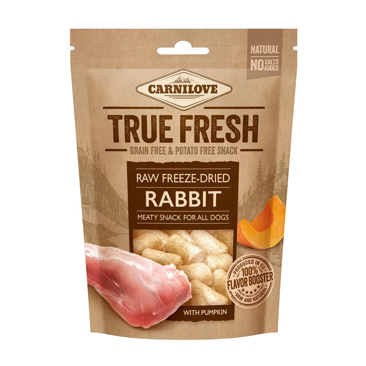 CARNILOVE True Fresh Raw Freeze-Dried, Iepure cu Dovleac, recompense presate la rece fara cereale caini, 40g