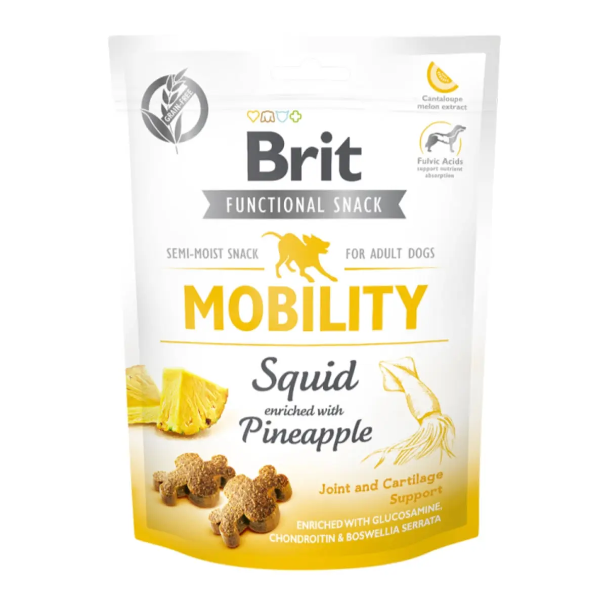 BRIT Care Functional Snack Mobility, Calamar cu Ananas, recompense funtionale fara cereale caini, sensibilitati articulare, 150g - Image 2