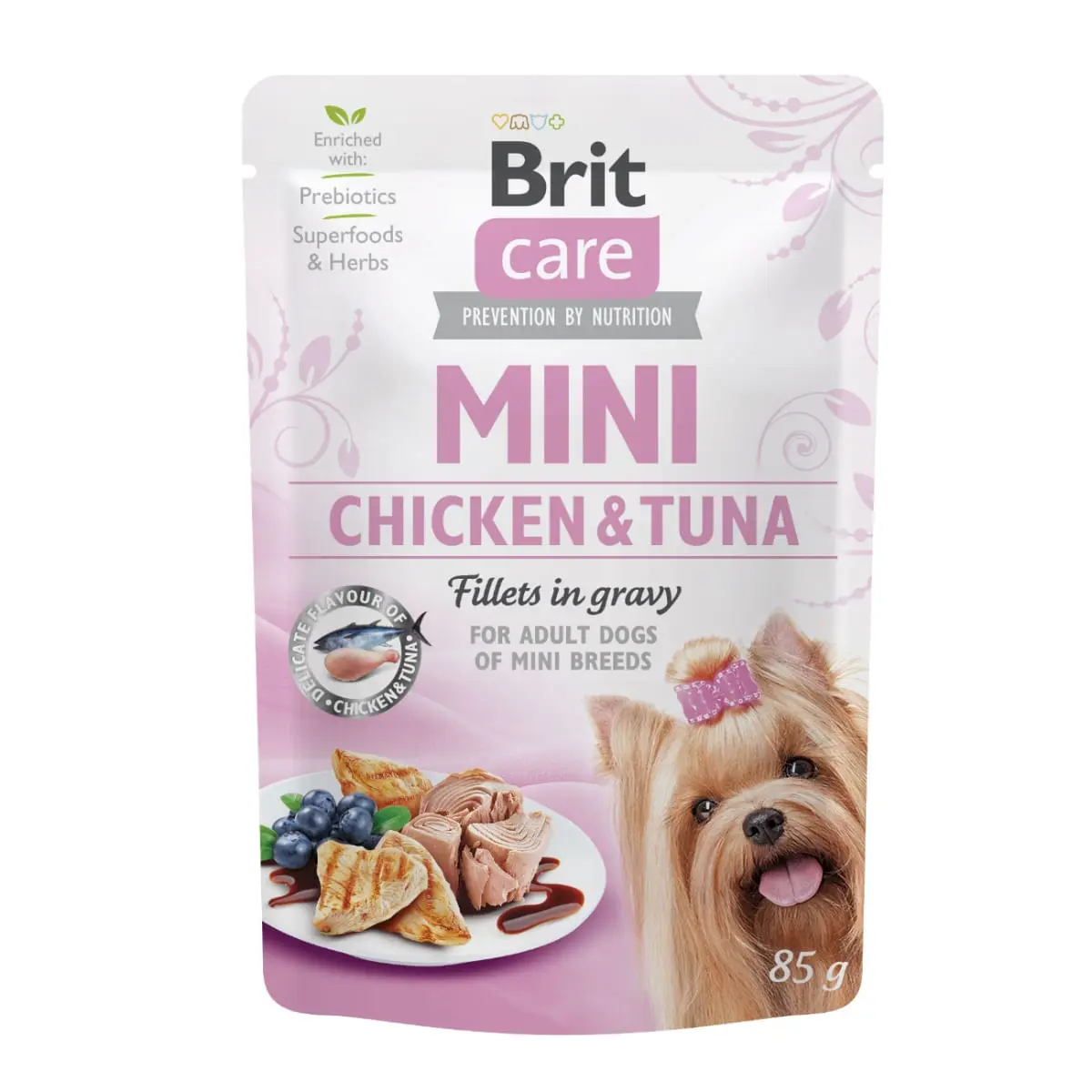 BRIT Care Mini, XS-S, File Pui si Ton, hrana umeda caini, (in sos) BRIT Care Mini, XS-S, File Pui si Ton, plic hrana umeda caini, (in sos), 85g