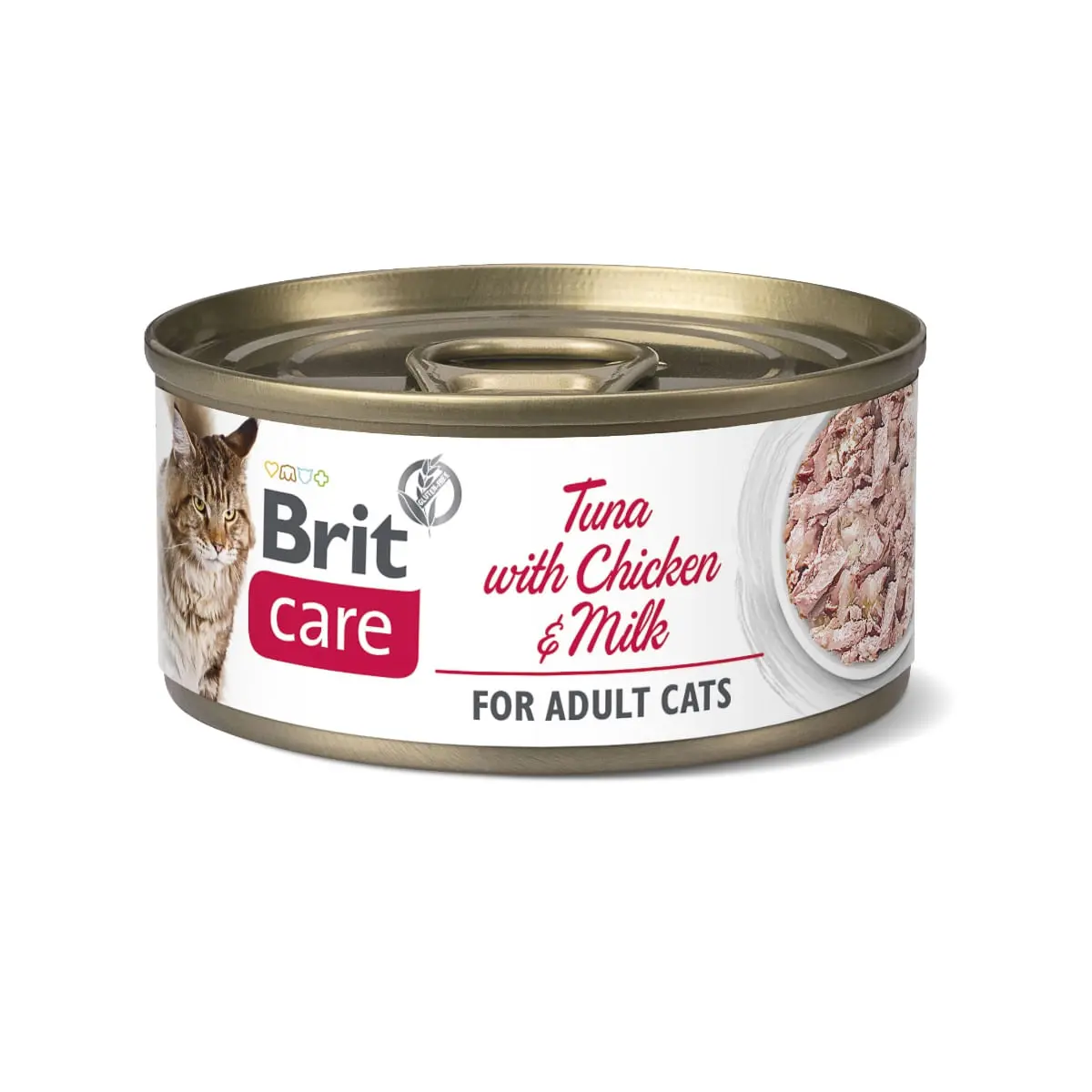 BRIT Care Fillets, Ton si Pui cu Lapte, conserva hrana umeda continut redus cereale pisici, (in suc propriu), 70g - Image 2