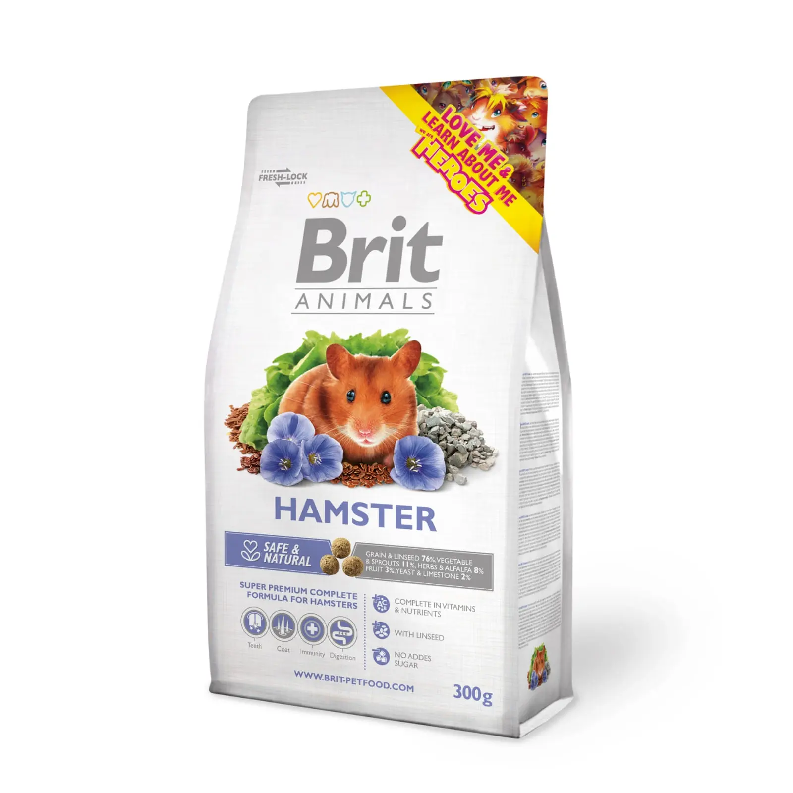 BRIT Premium, Grau si Proumb, hrana uscata hamsteri, 300g