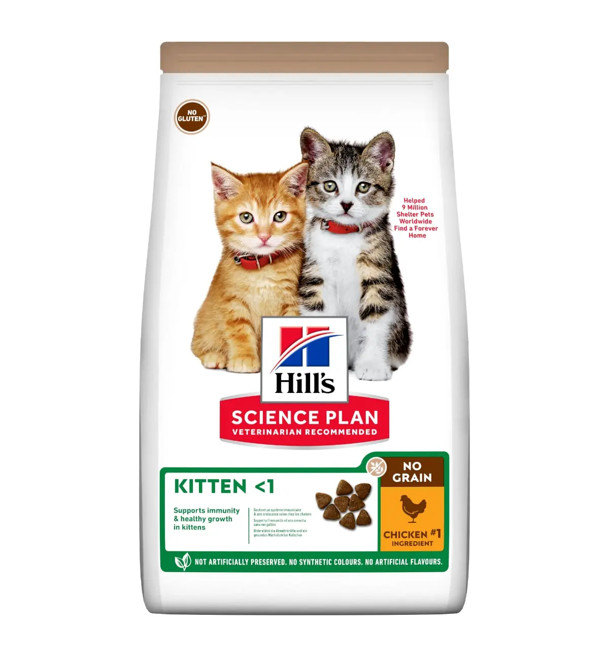 HILL'S SP No Grain, Kitten, Pui, hrana uscata fara cereale pisici junior, 1.5kg - Image 2