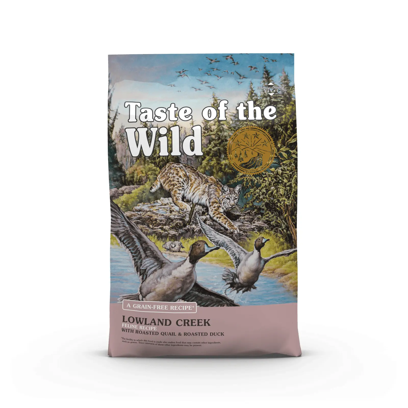 TASTE OF THE WILD Lowland Creek, Prepelita si Rata, hrana uscata fara cereale pisici, 2kg