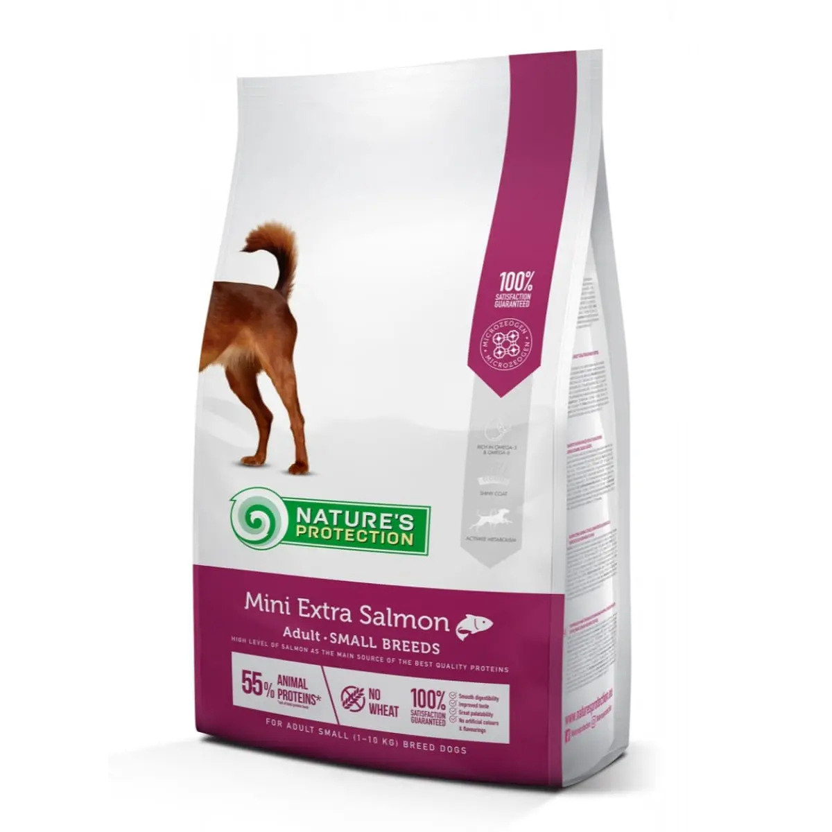 NATURES PROTECTION Mini Adult Extra Salmon, Somon, hrana uscata caini, 7.5kg - Image 2