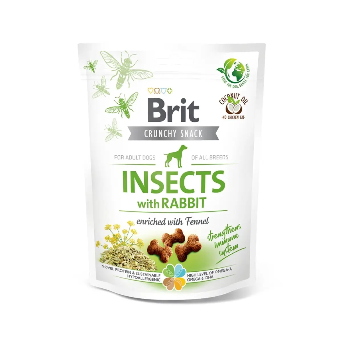 BRIT Care Crunchy Cracker, Insecte si Iepure cu Chimen, recompense fara cereale caini, 200g - Image 2