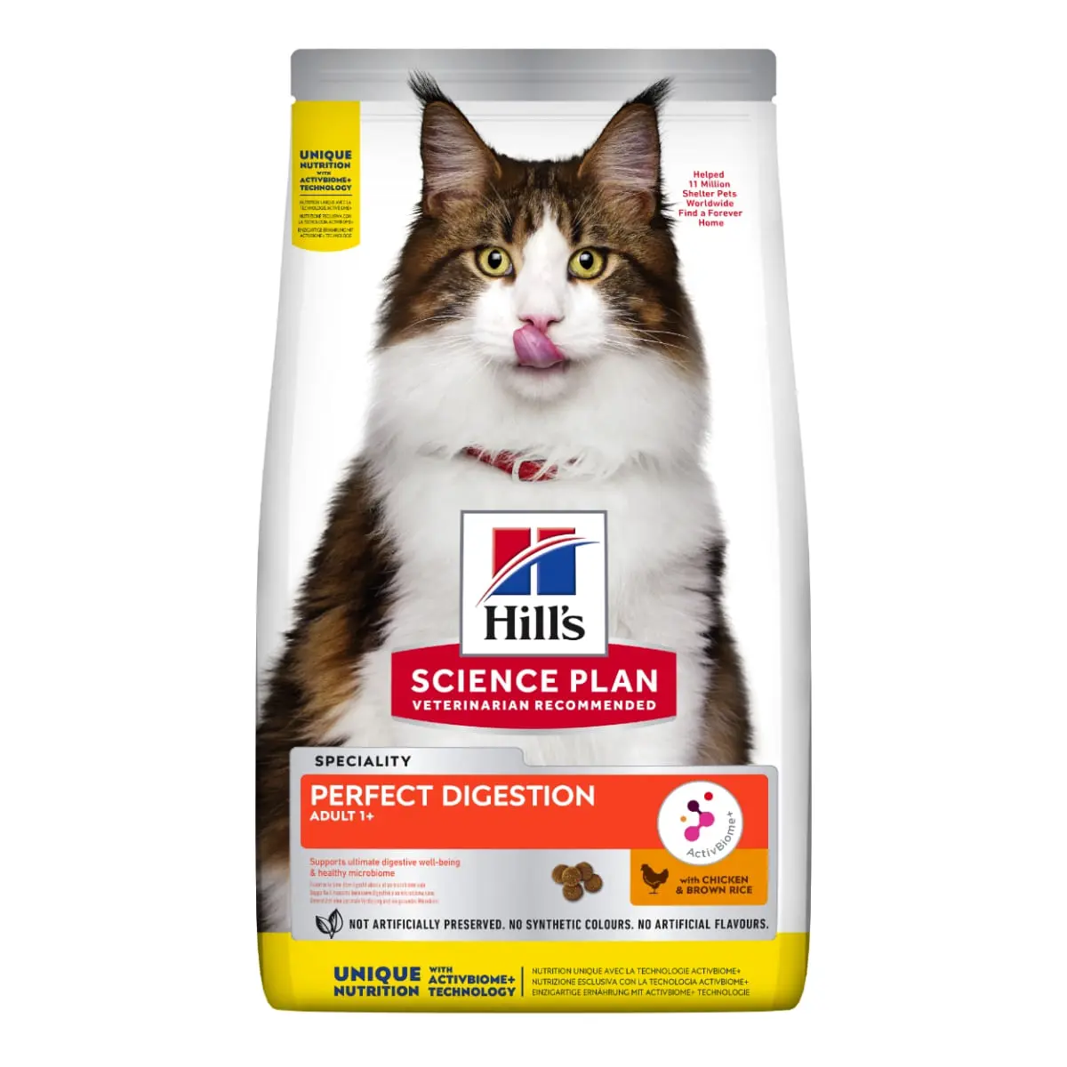 HILL'S SP Perfect Digestion Adult, Pui cu Orez Brun, hrana uscata pisici, sensibilitati digestive, 7kg - Image 2
