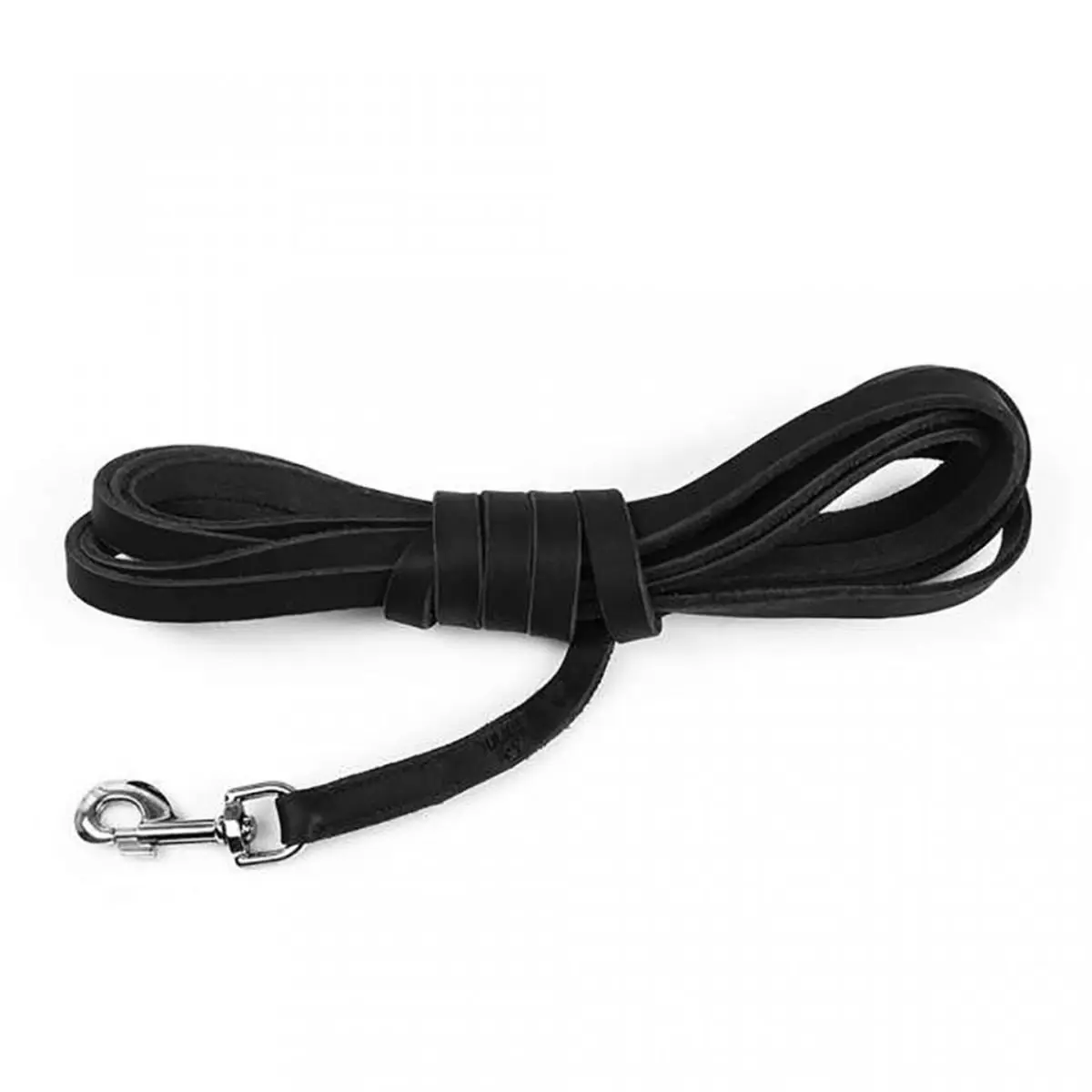 JULIUS-K9, lesa din piele de bivol fara maner caini, piele, banda, negru JULIUS-K9, lesa din piele de bivol fara maner caini, piele, banda, 10mm x 5m, negru - Image 2