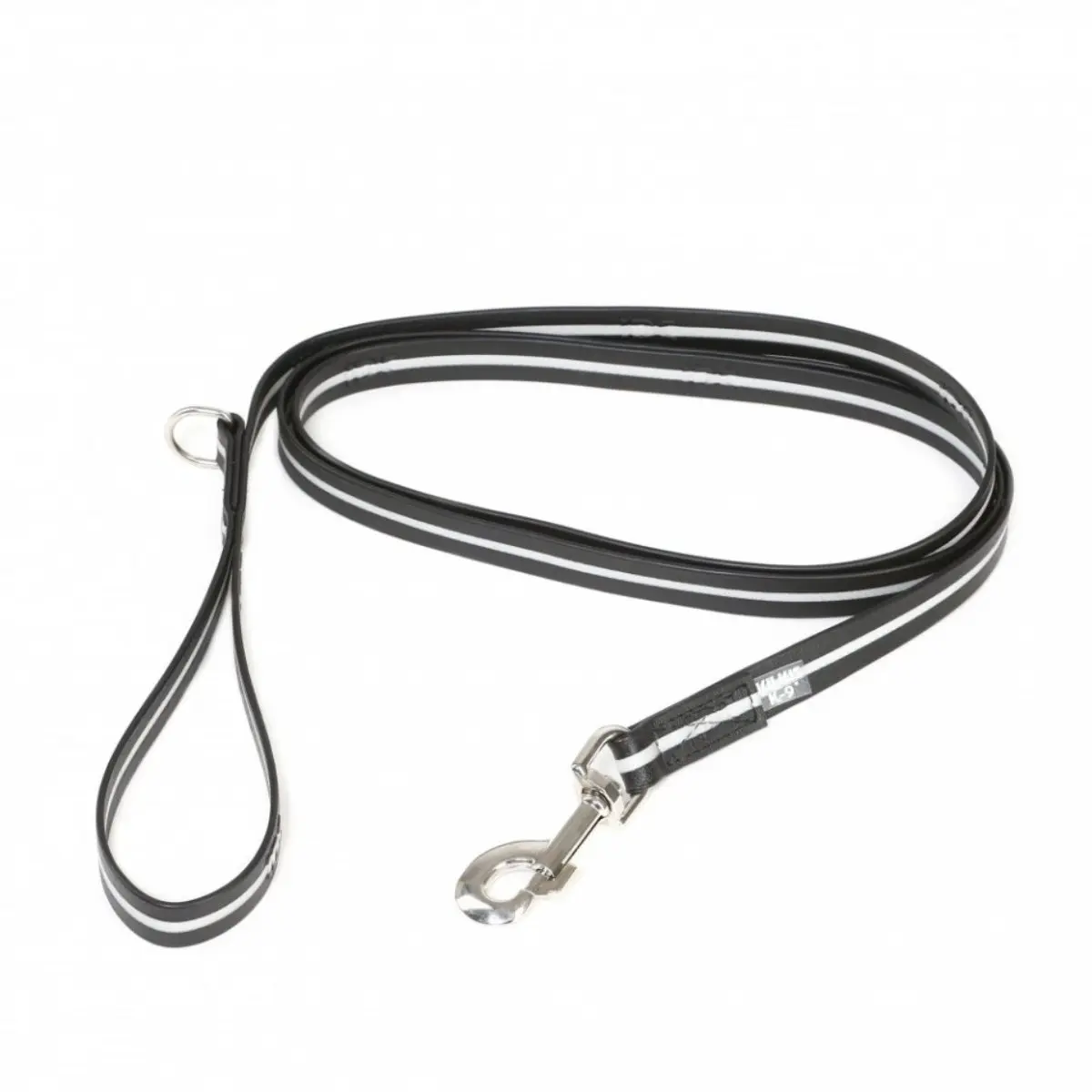 JULIUS-K9 IDC Rope, lesa fosforescenta cu maner si inel caini, cauciuc, 19mm x 2m, negru - Image 2