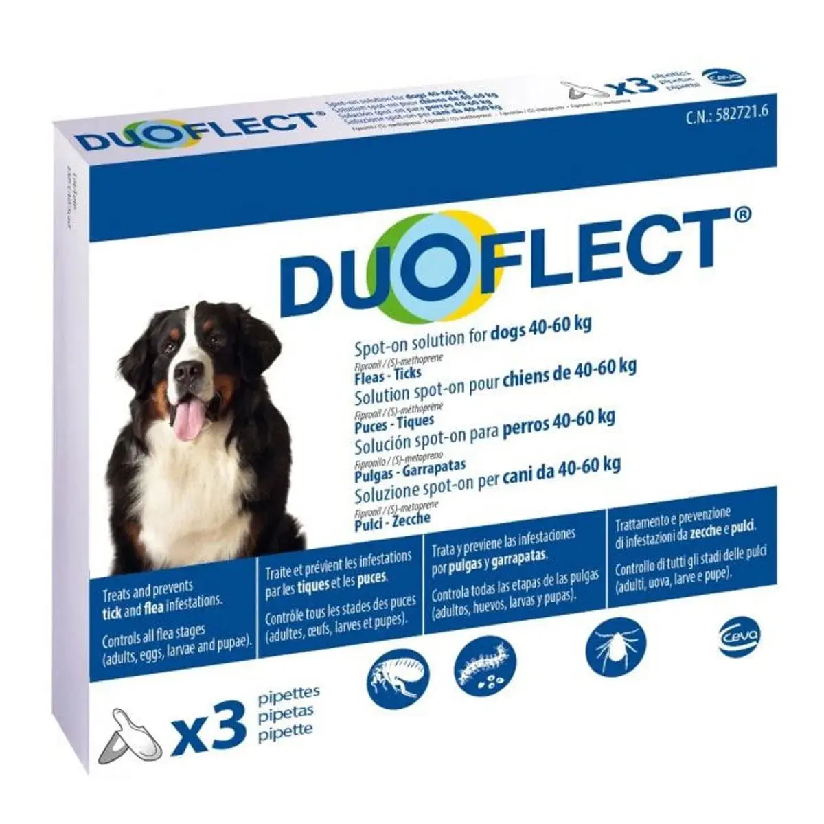 DUOFLECT, spot-on, solutie antiparazitara DUOFLECT, spot-on, solutie antiparazitara, caini 40-60kg, 3 pipete - Image 2