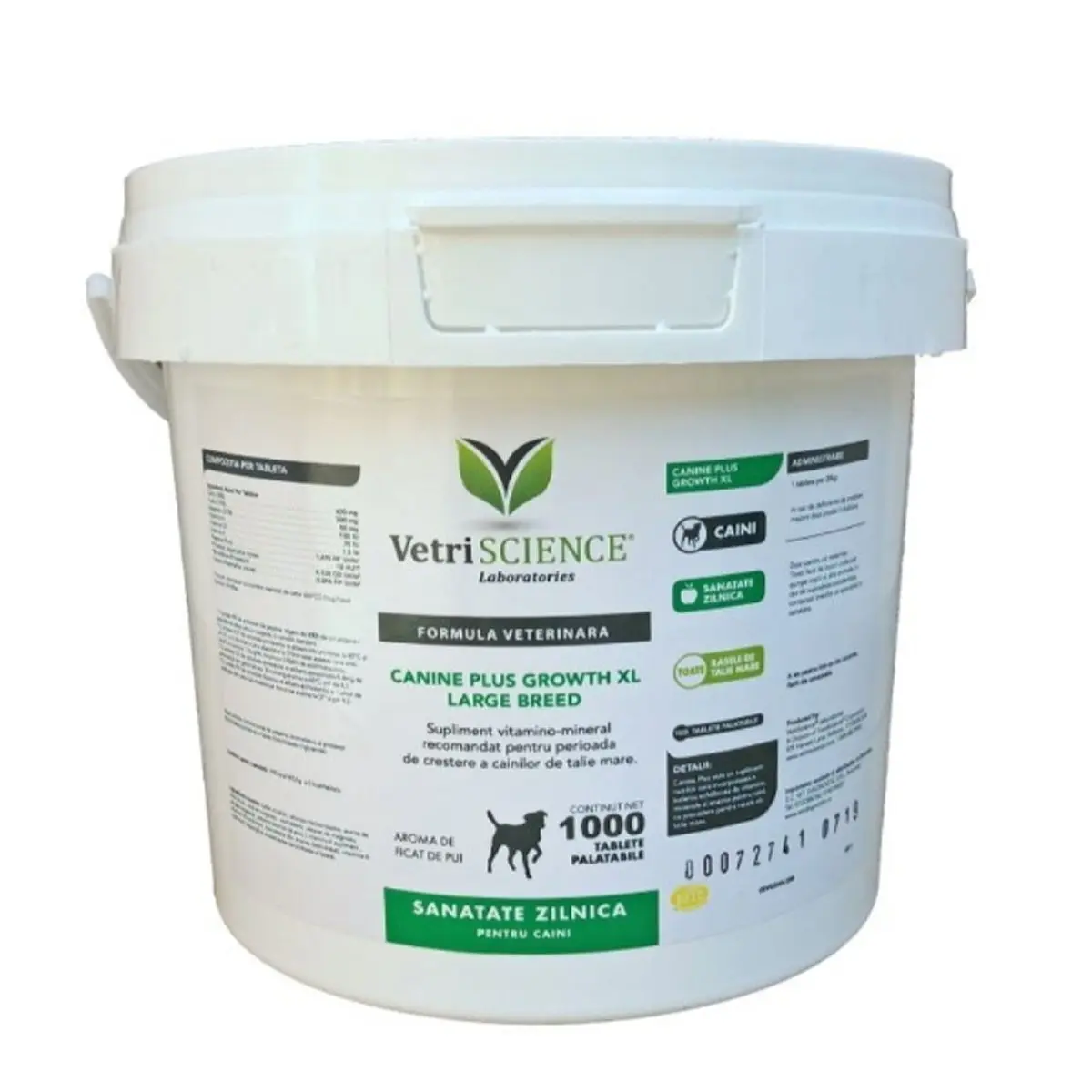 VETRI SCIENCE Canine Plus Growth XL, suplimente crestere caini, 1000tbl masticabile - Image 2