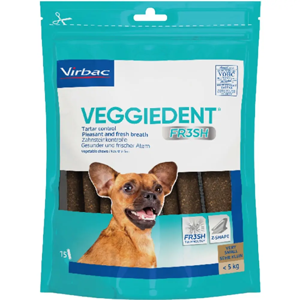 Veggiedent Dental Chew Virbac FR3SH Veggiedent Dental Chew FR3SH XS (<5 kg), 15 buc - Image 2