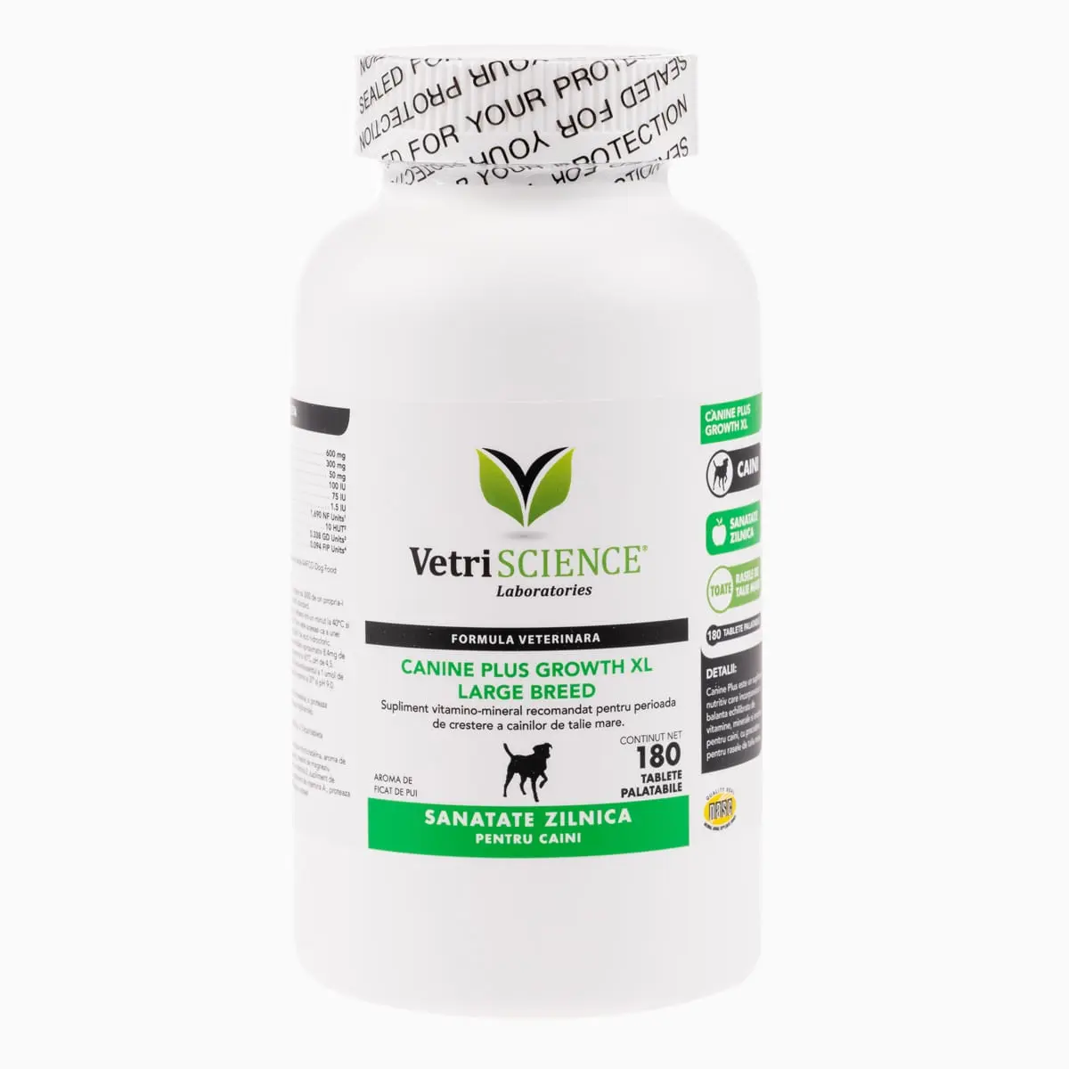 VETRI SCIENCE Canine Plus Growth XL, suplimente crestere caini, 180tbl masticabile