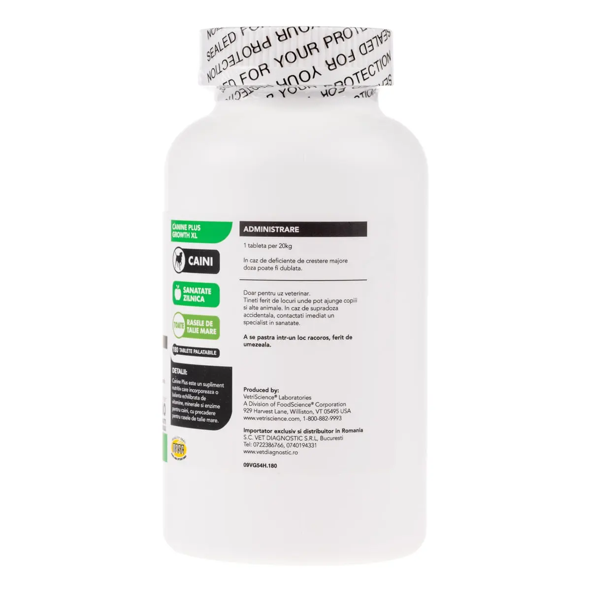 VETRI SCIENCE Canine Plus Growth XL, suplimente crestere caini, 180tbl masticabile - Image 3