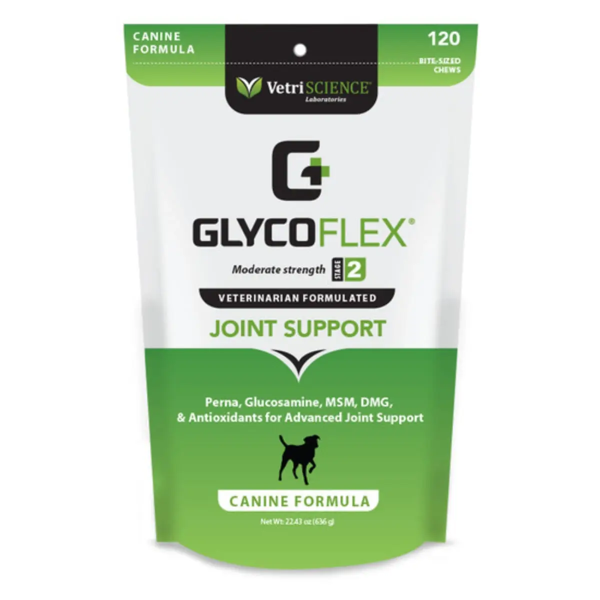 VETRI SCIENCE GlycoFlex Stage 2, suplimente articulare caini VETRI SCIENCE GlycoFlex Stage 2, Bite-sized Chews, suplimente articulare caini, 120cpr masticabile