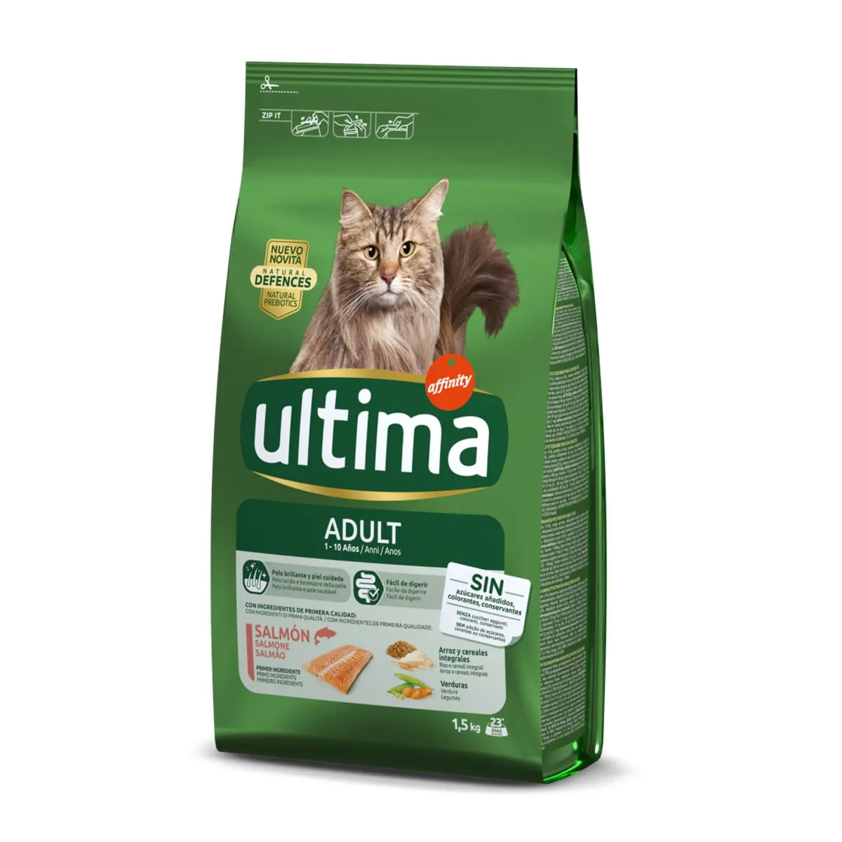 ULTIMA Cat Adult, Somon, hrana uscata pisici, 1.5kg