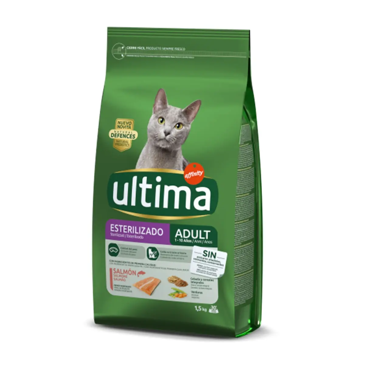 ULTIMA Cat Sterilised Adult, Somon, hrana uscata pisici sterilizate, 1.5kg - Image 3
