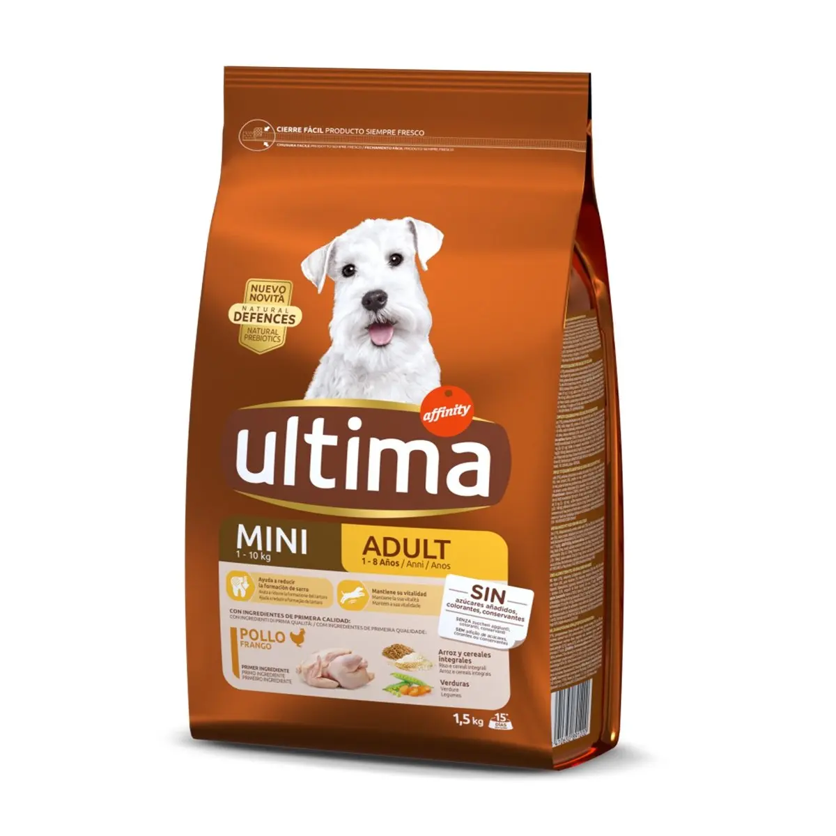 ULTIMA Dog Mini Adult, Pui, hrana uscata caini, 1.5kg