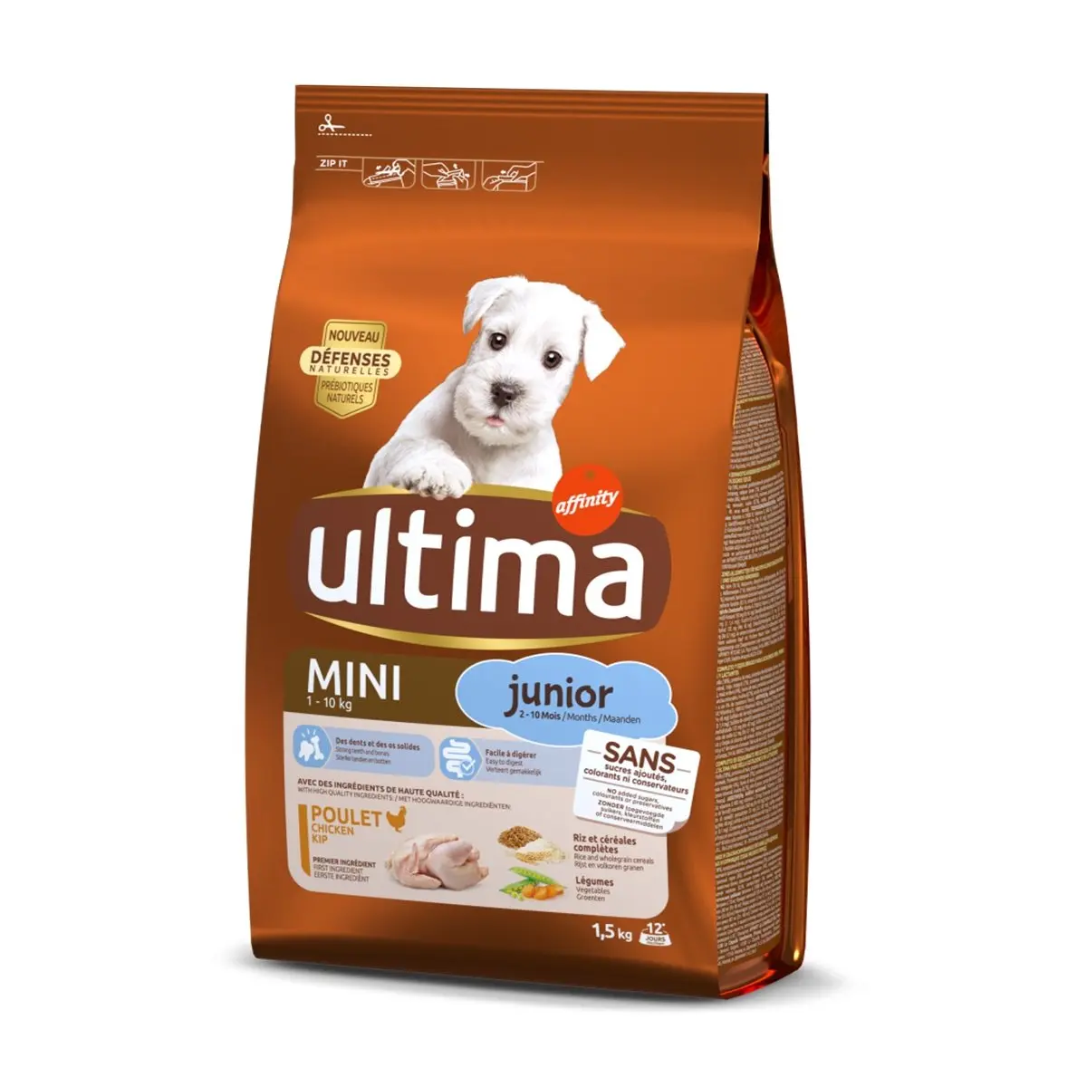 ULTIMA Dog Mini Junior, Pui, hrana uscata caini, 1.5kg