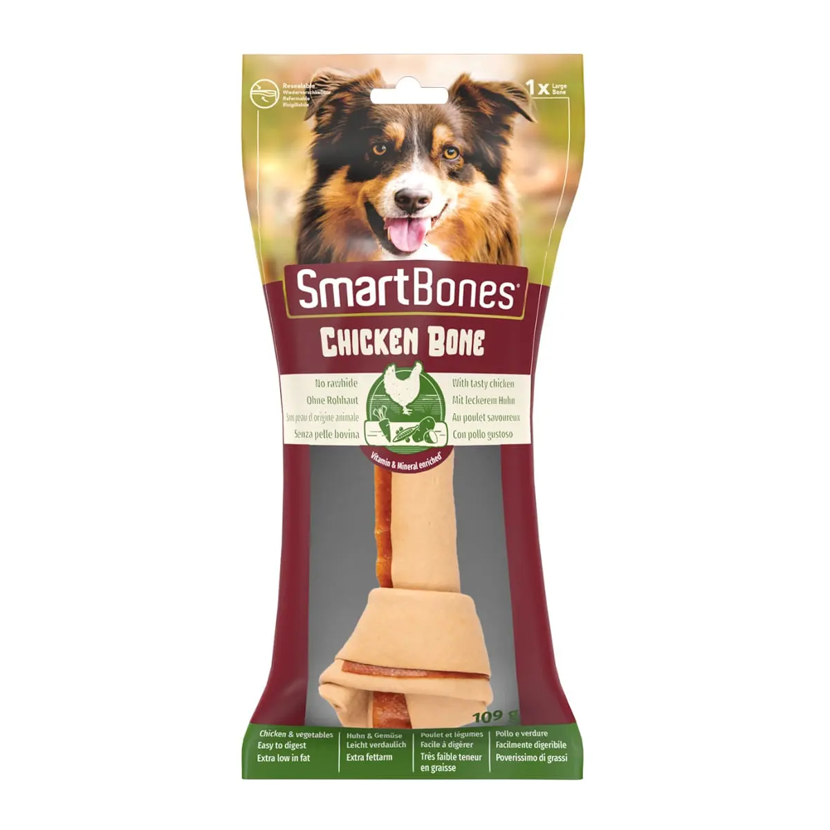 SMARTBONES Classics Chicken Bone Large, recompense caini, Os aromat Pui